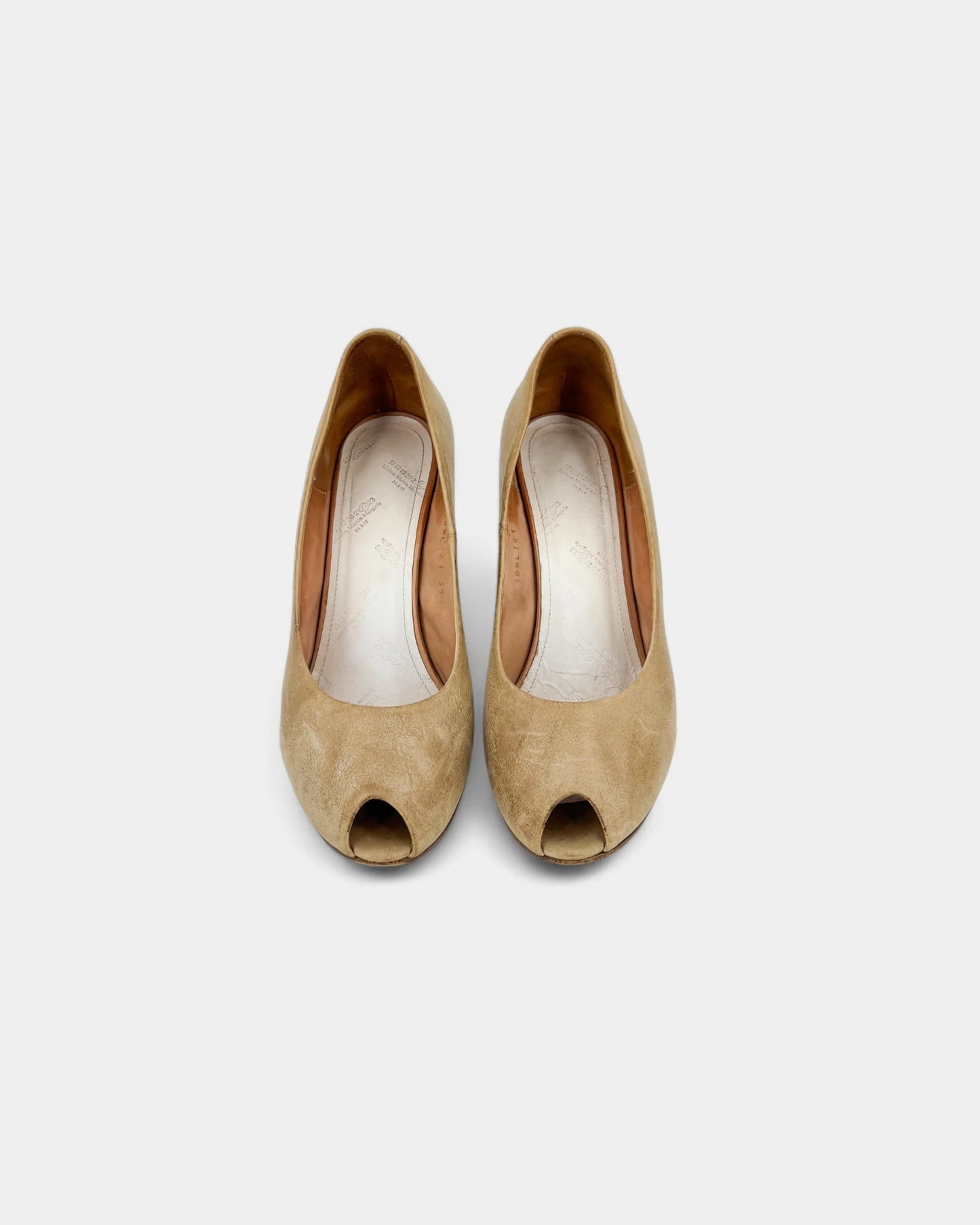 Escarpins compensés à bout ouvert