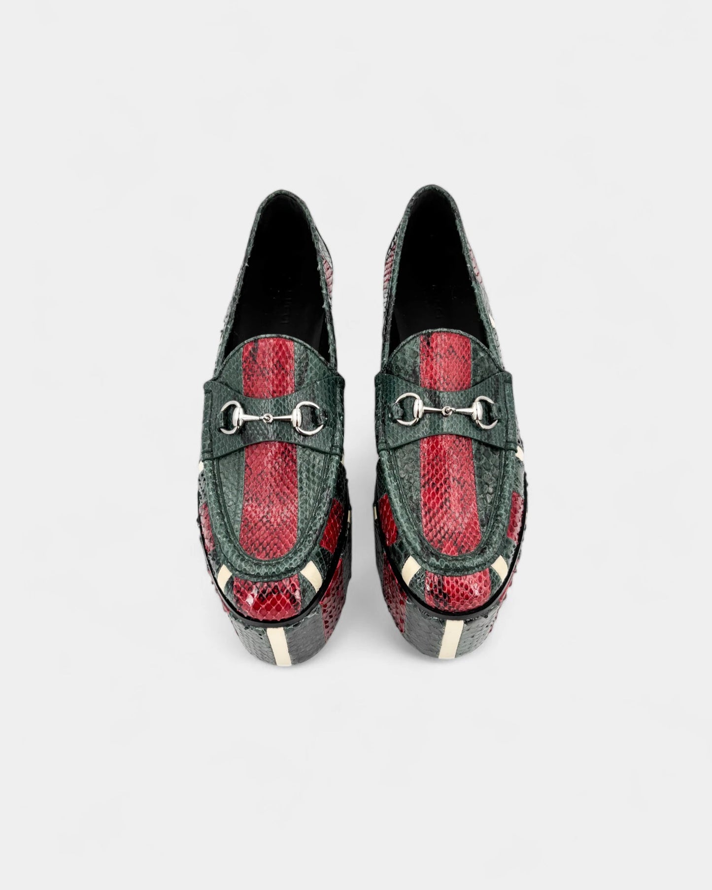 Mocassins compensés vert et rouges - 40 EU / 9 US