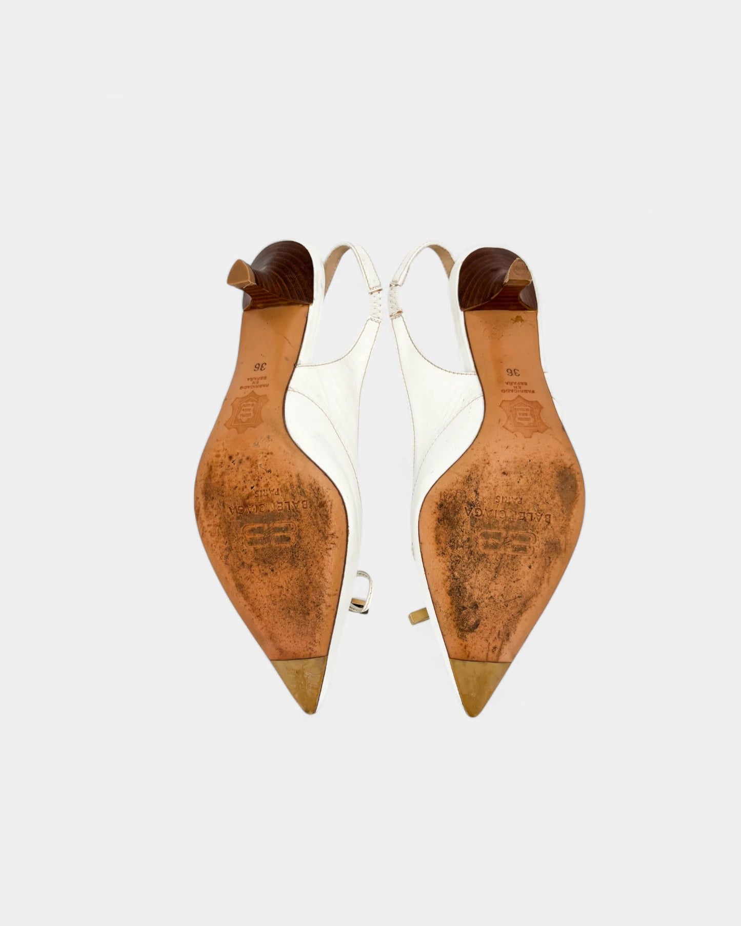 Slingbacks blancs à noeuds