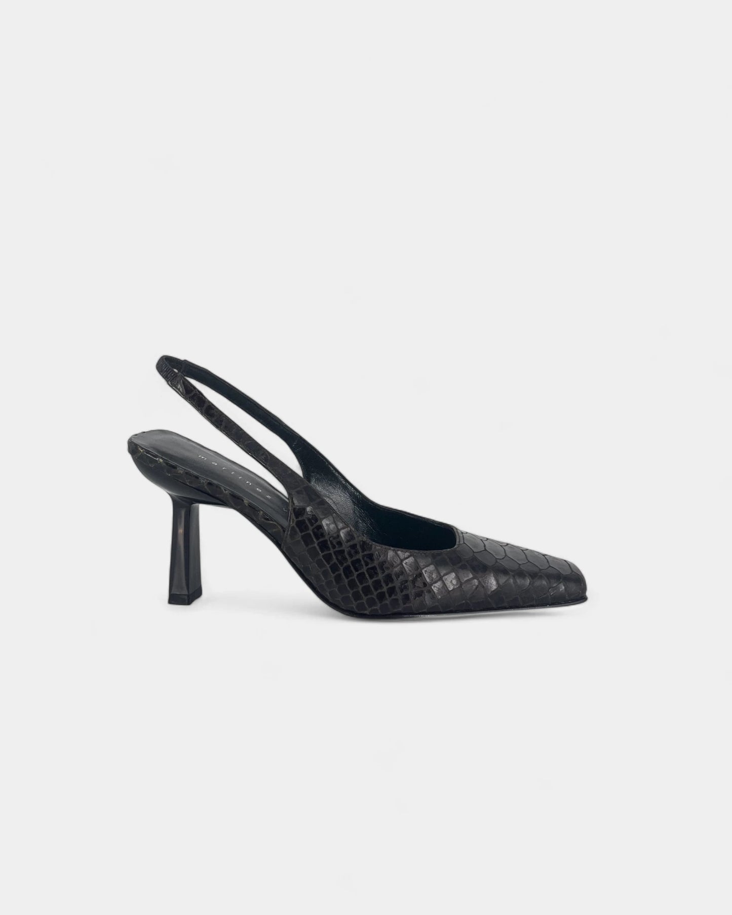 Slingbacks noires à motif crocodile - 36 EU / 5 US
