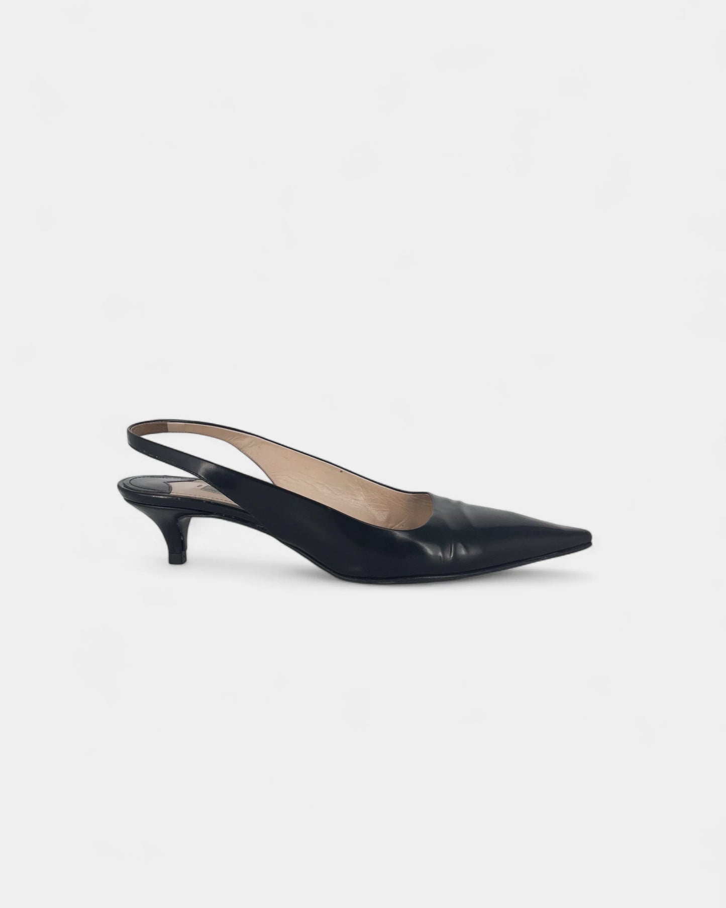 Slingbacks noires - 38 EU / 7 US
