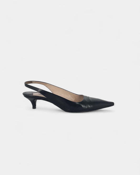 Slingbacks noires - 38 EU / 7 US