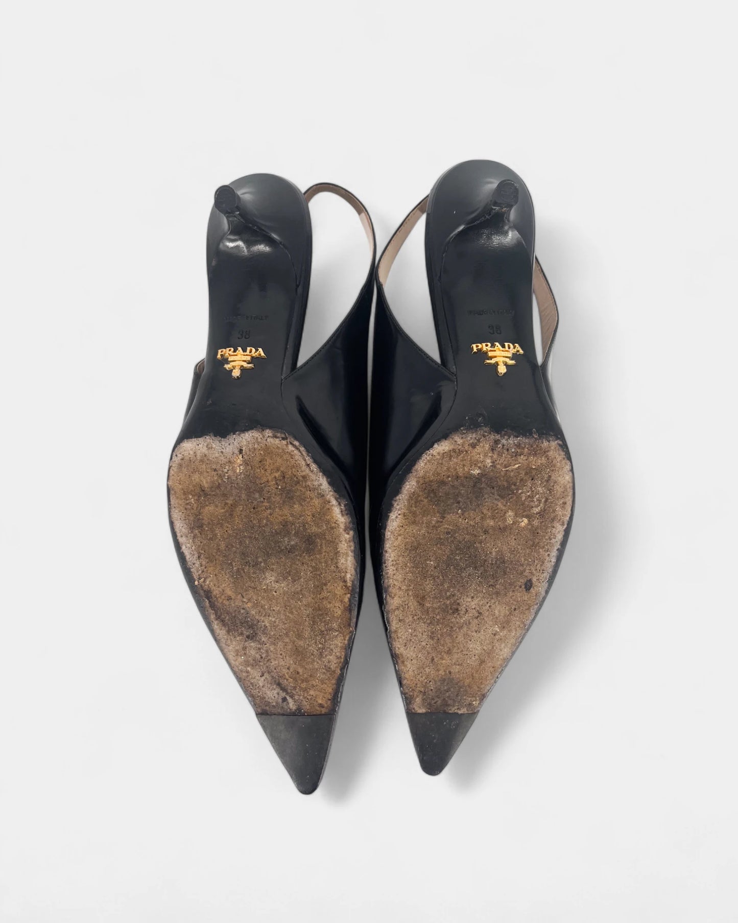 Slingbacks noires - 38 EU / 7 US