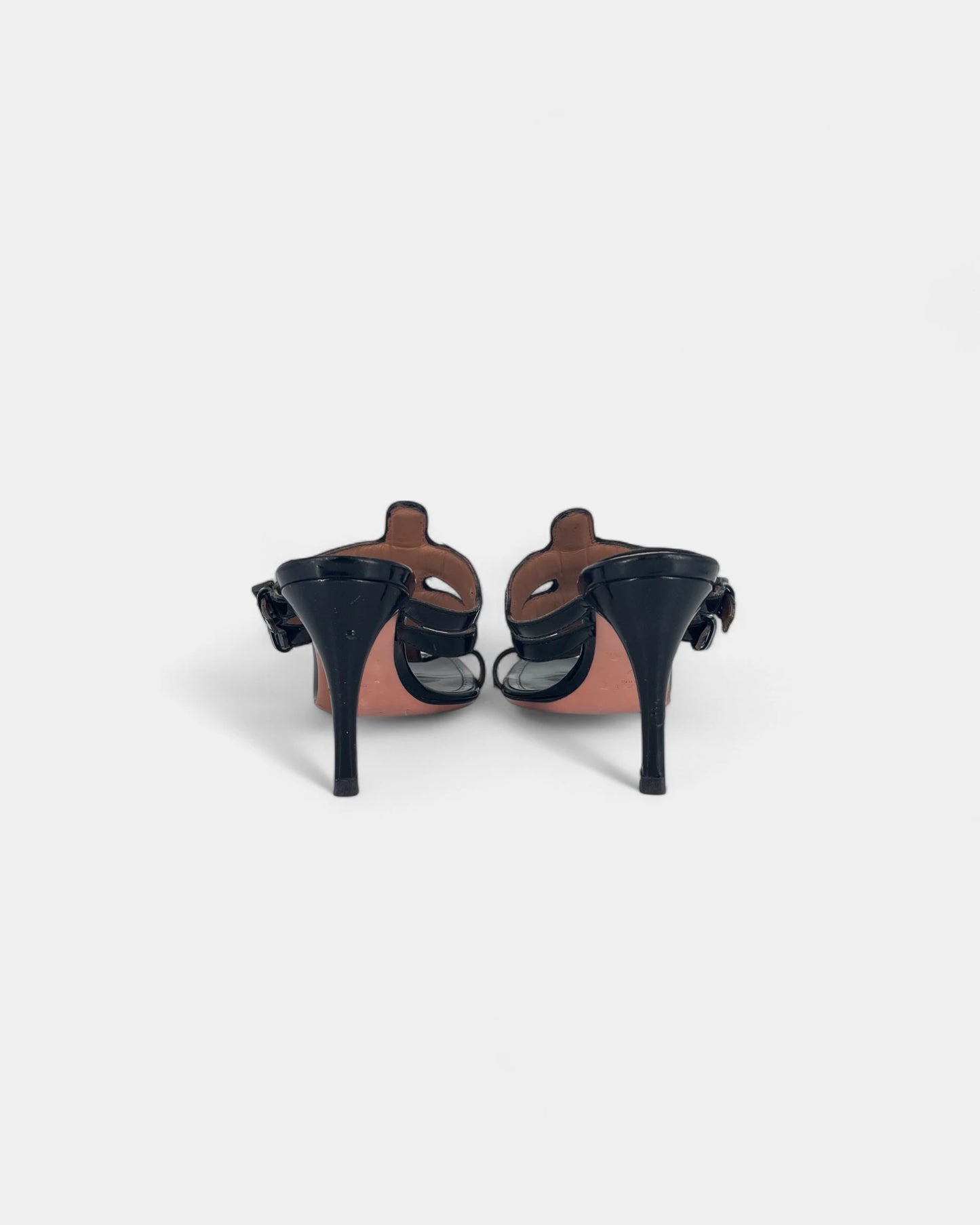 Black heeled mules - 37 EU / 6 US