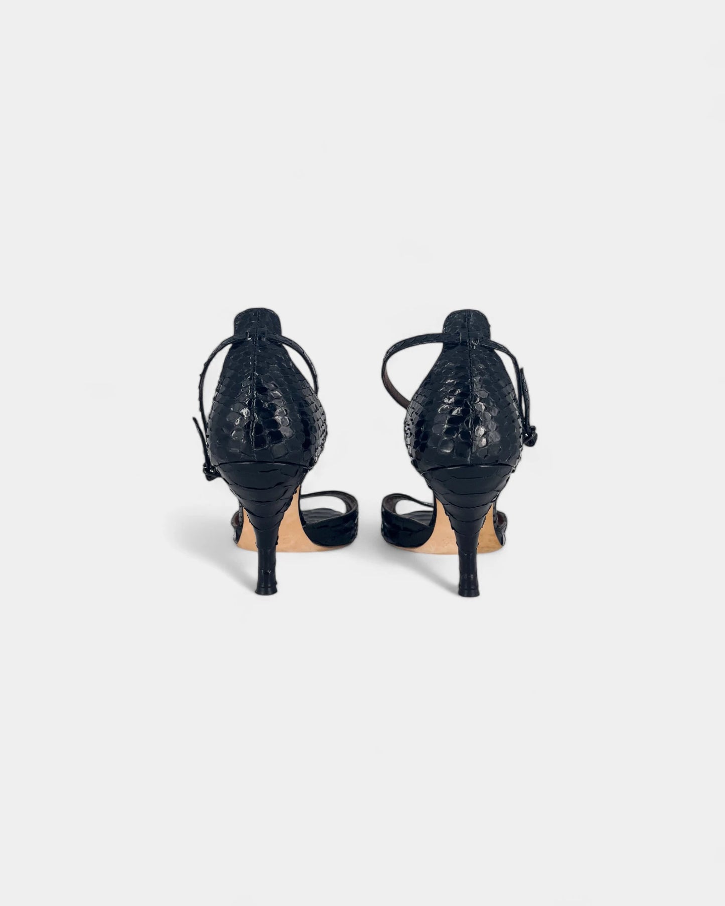 Escarpins noirs à motif crocodile - 37.5 EU / 6.5 US