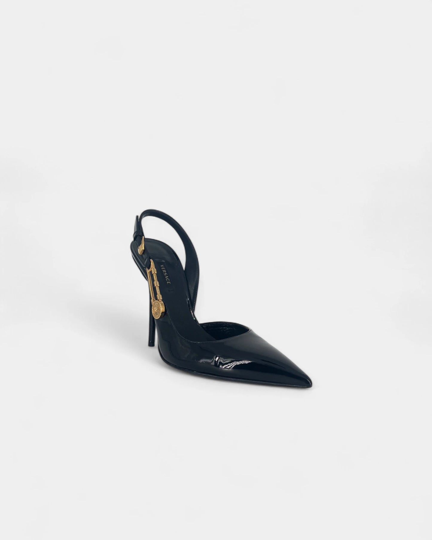 Slingbacks noires et dorées - 40 EU / 9 US
