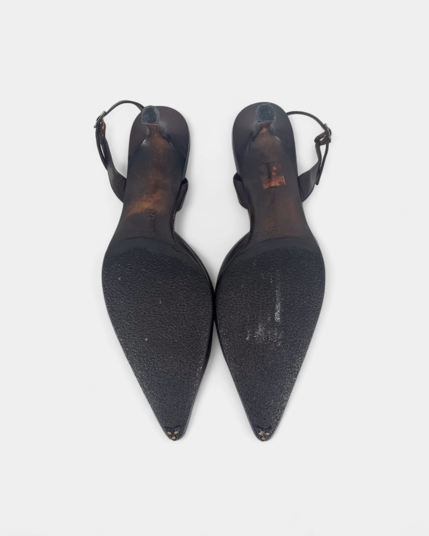 Brown slingbacks - 40 EU / 9 US