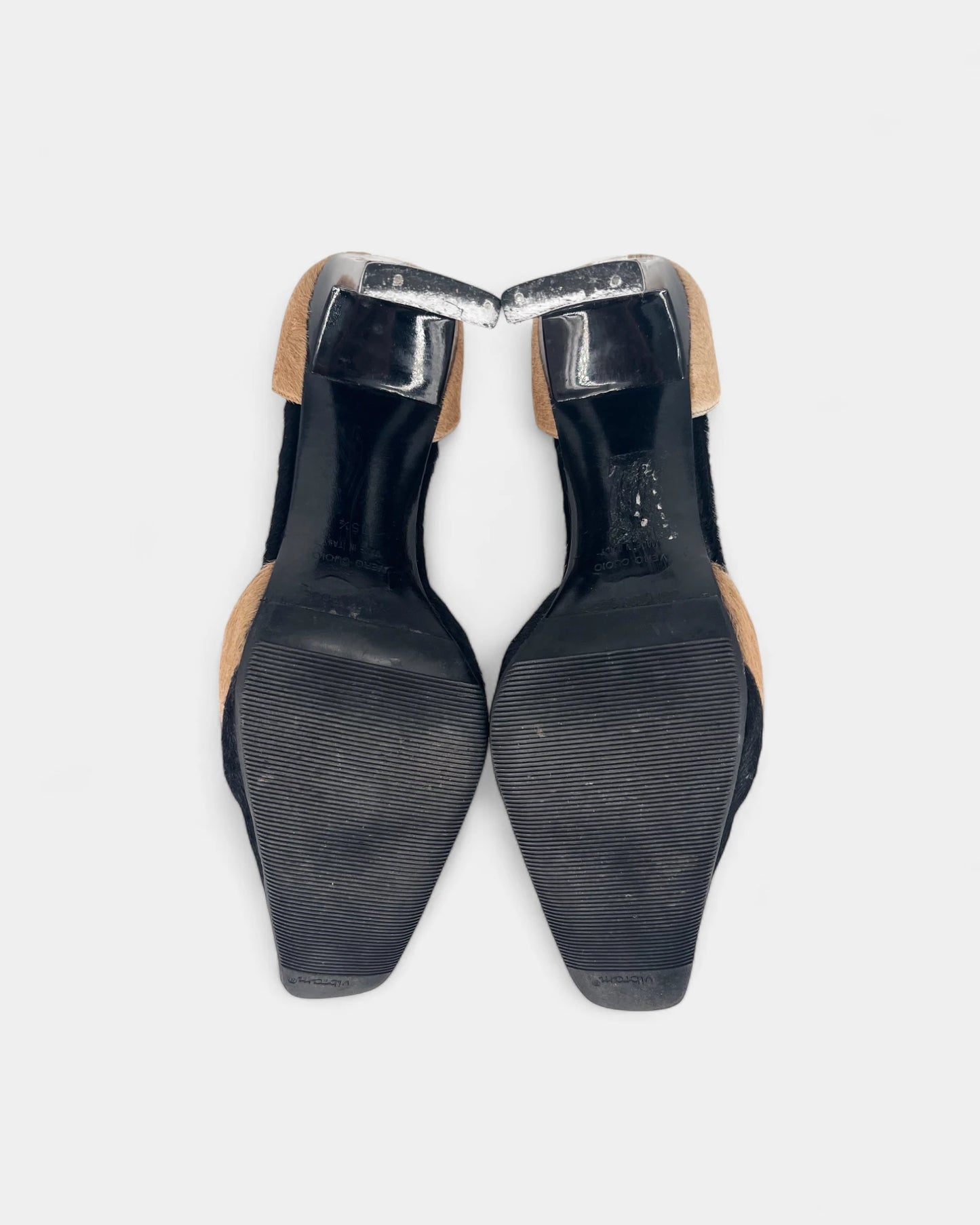 Black and brown furry pumps - 35.5 EU / 4.5 US