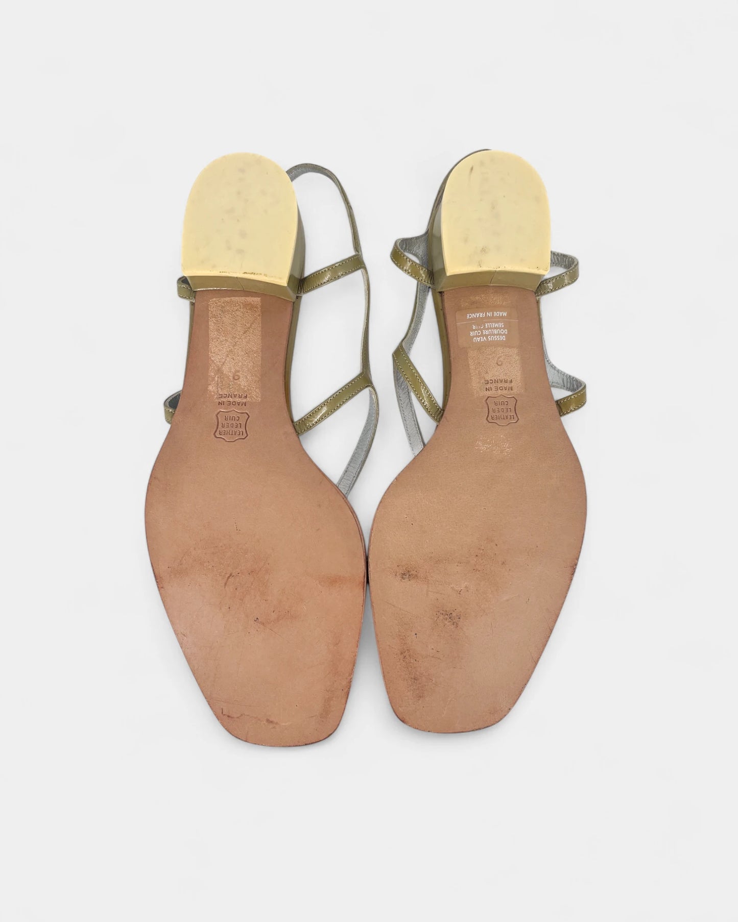 Sandales vertes à petits talons - 39 EU / 8 US