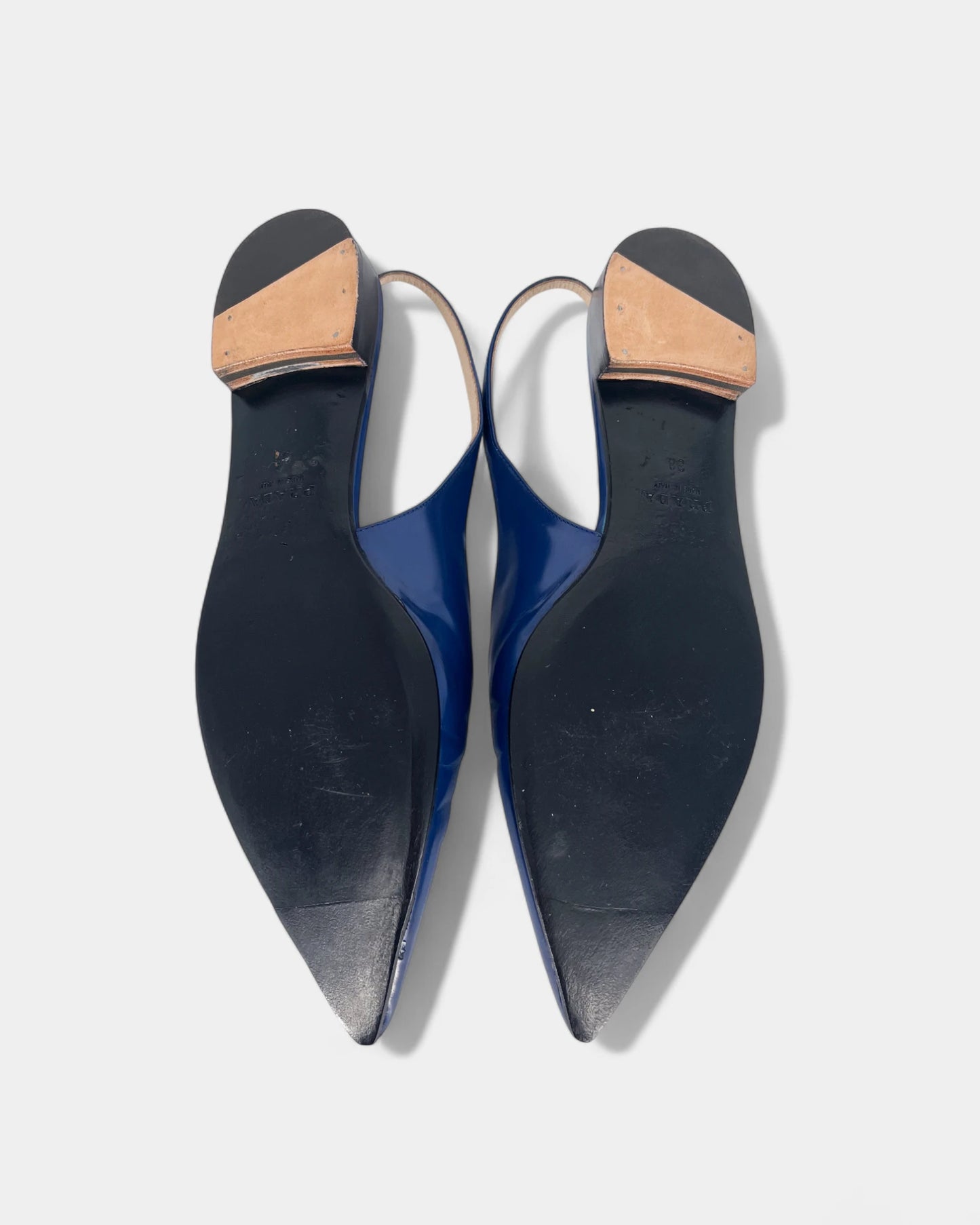 Slingbacks plates bleues - 38 EU / 7 US