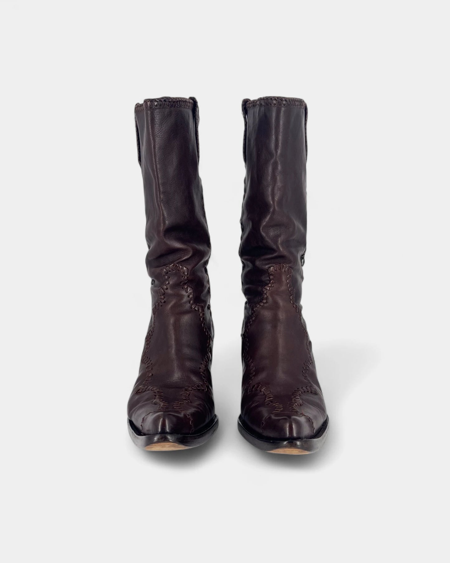 Santiags marrons - 37.5 EU / 7.5 US