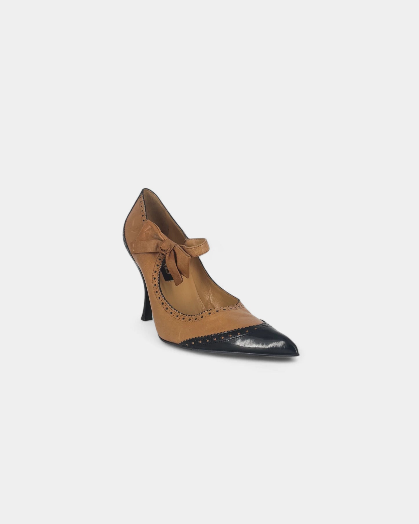 Black and brown bow pumps - 36 EU / 5 US