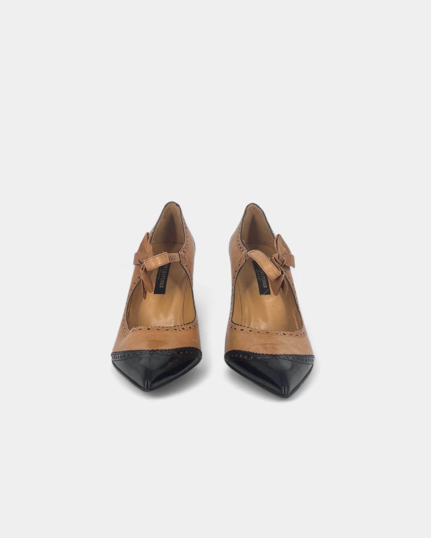 Black and brown bow pumps - 36 EU / 5 US