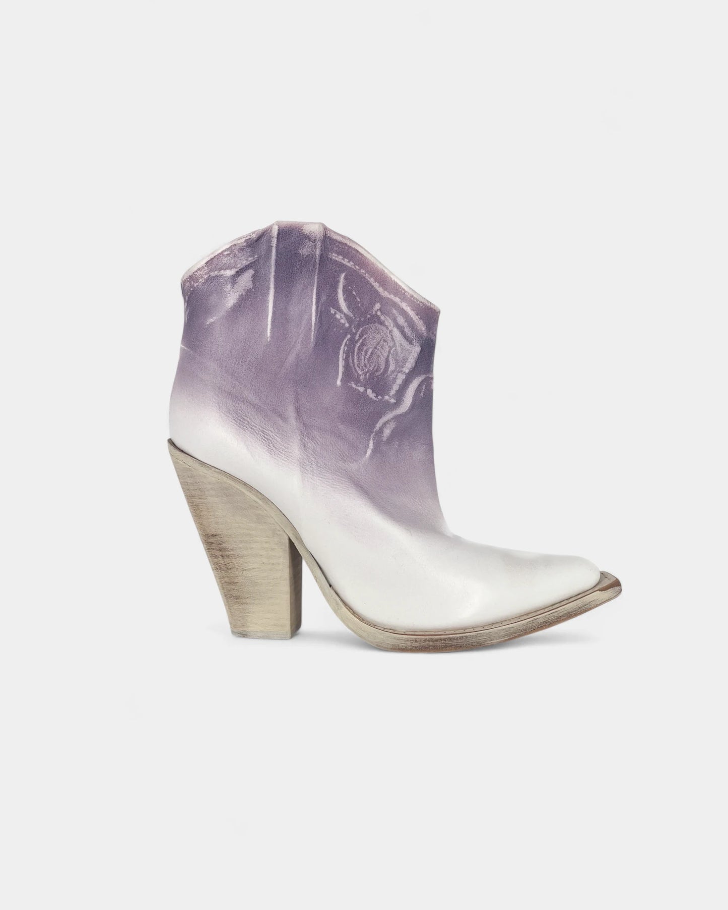 Santiags blanches et violettes - 40 EU / 10 US