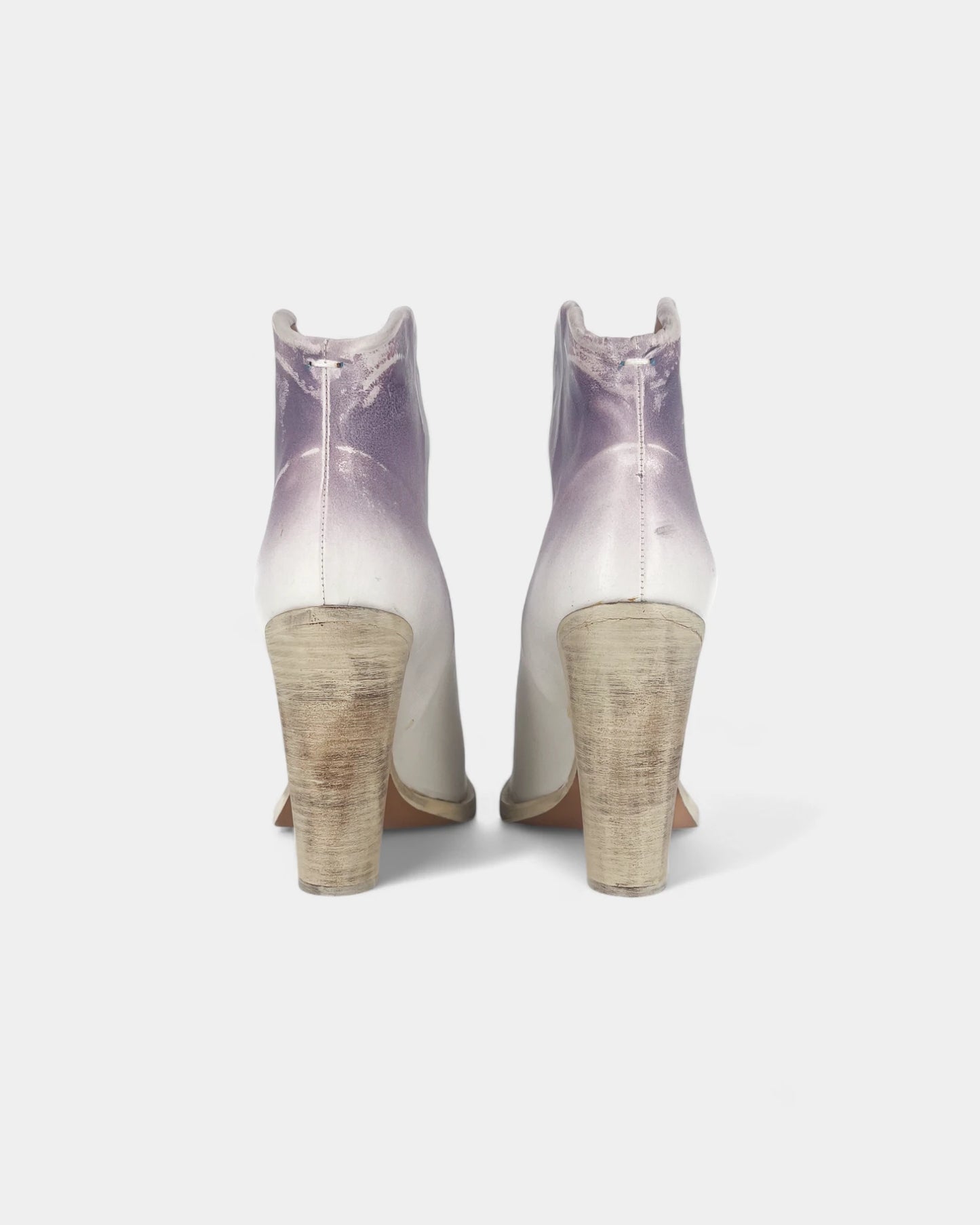 Santiags blanches et violettes - 40 EU / 10 US