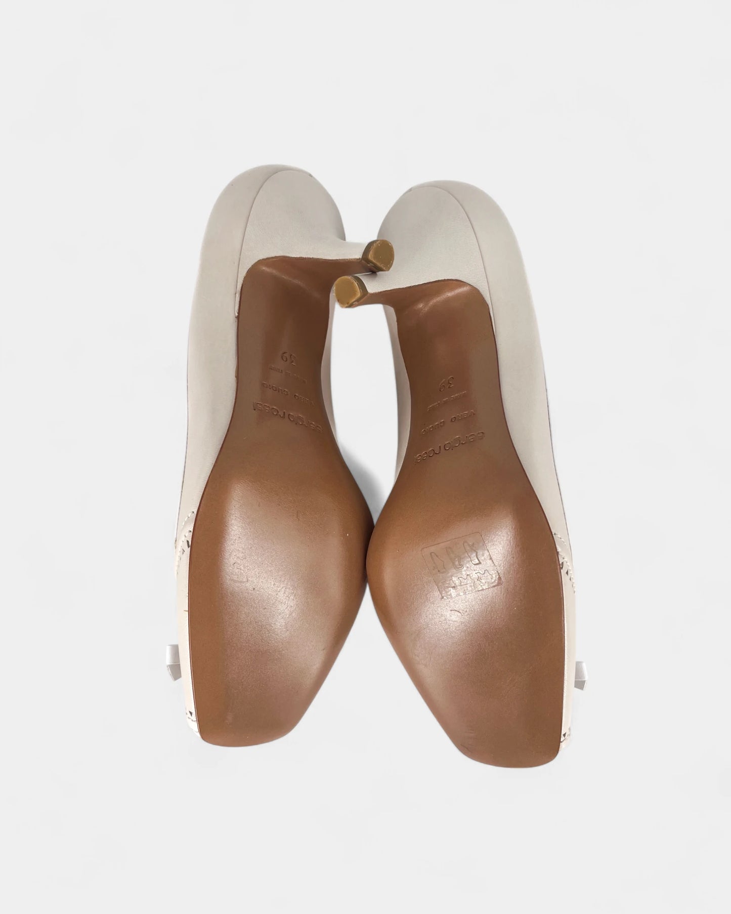 Escarpins beiges à noeuds - 39 EU / 8 US