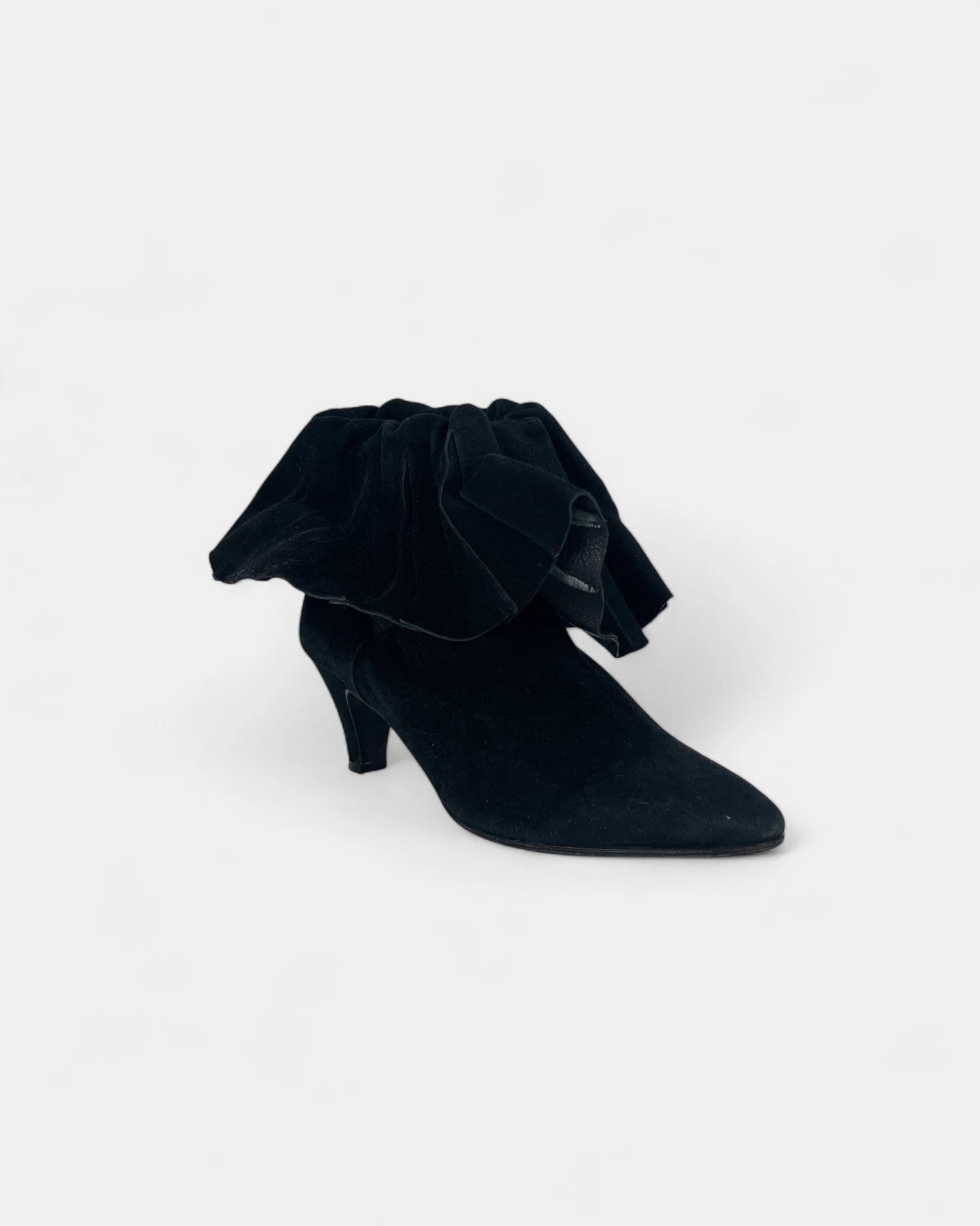 Bottines noires en suède - 36 EU / 5 US