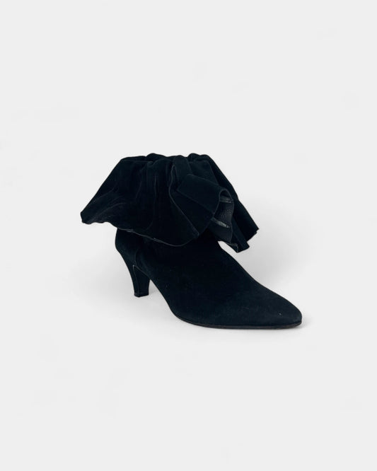 Bottines noires en suède - 36 EU / 5 US