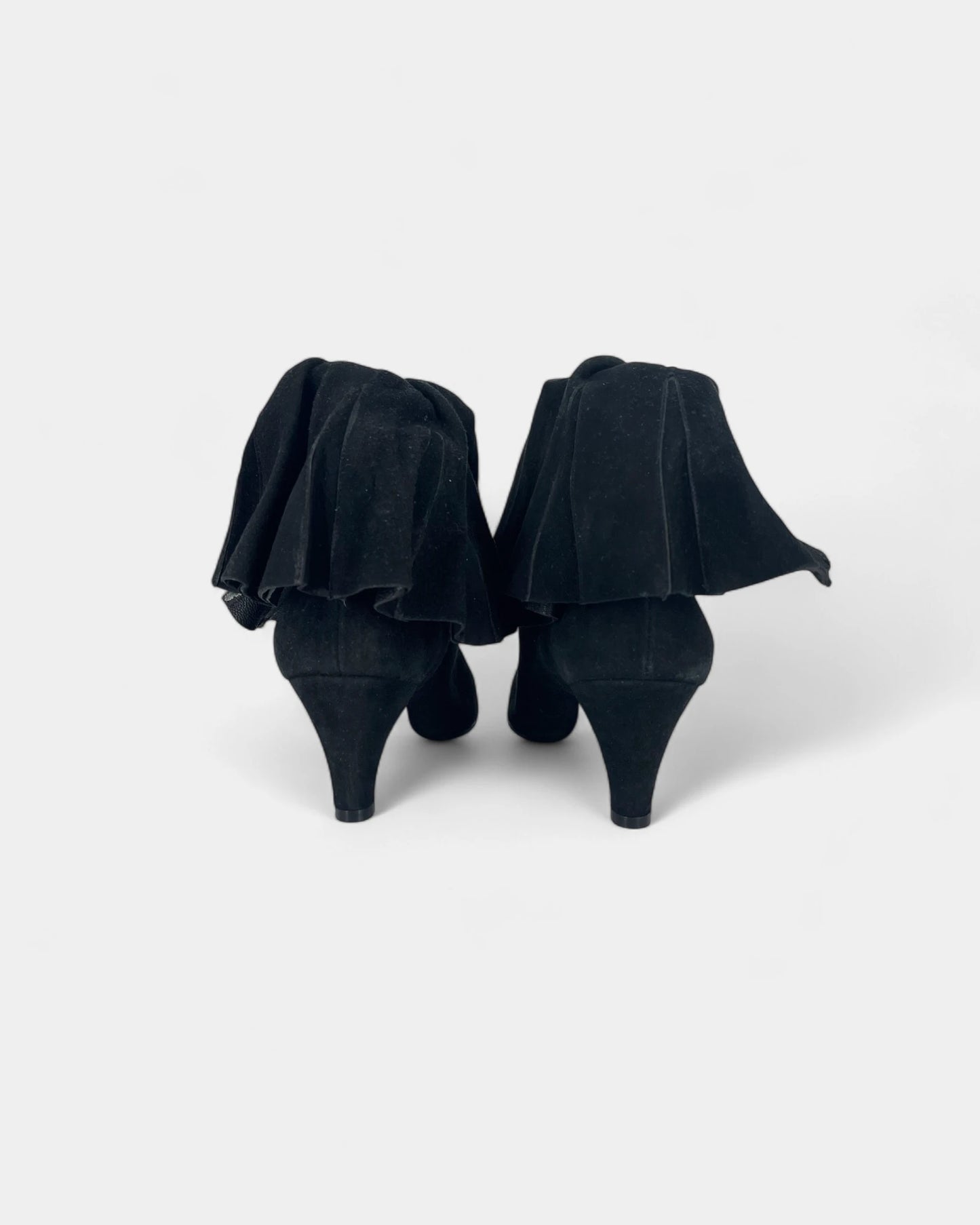 Bottines noires en suède - 36 EU / 5 US