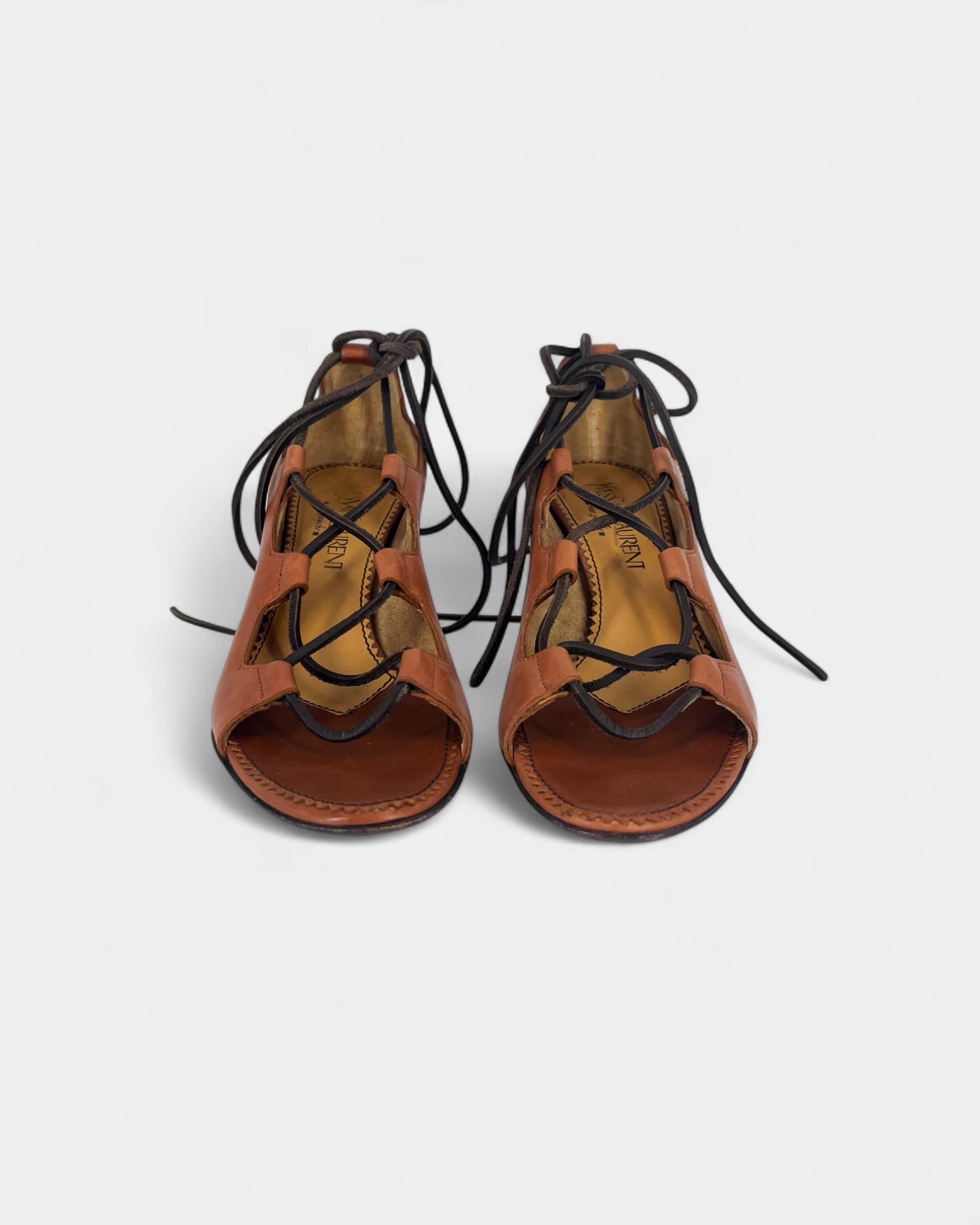 Sandales marrons à lacets - 39 EU / 8 US