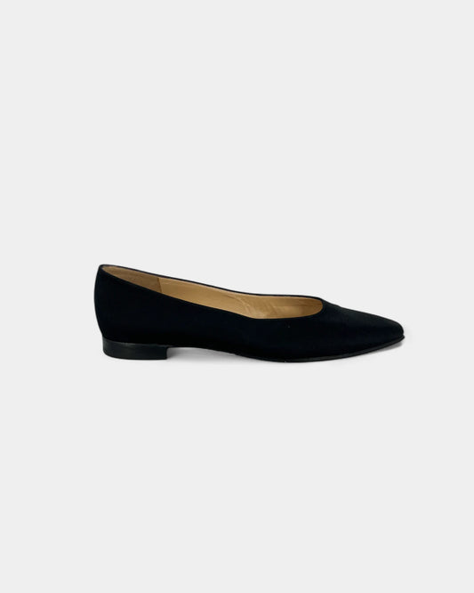 Black satin ballerinas - 38 EU / 7 US