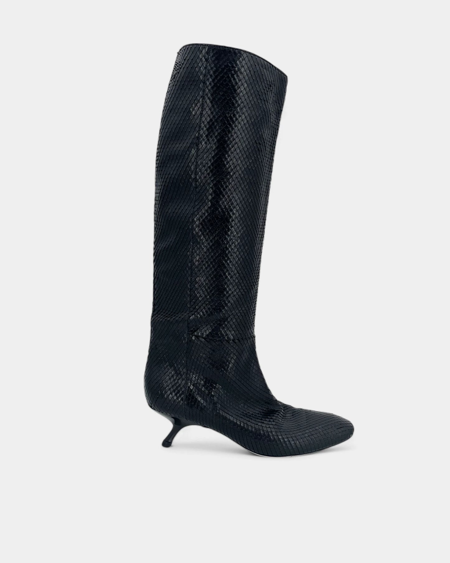 Bottes en cuir façon python - 37 EU / 6 US