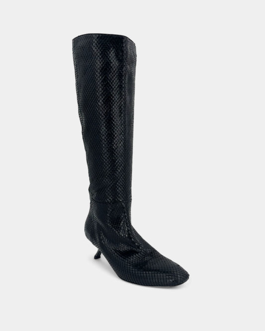 Bottes en cuir façon python - 37 EU / 6 US