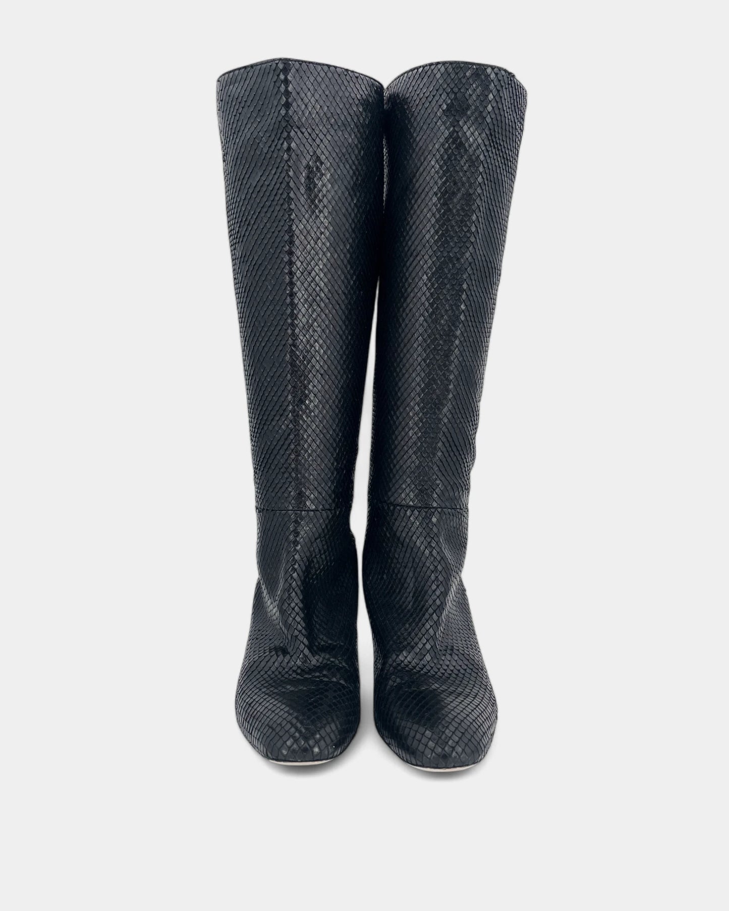 Bottes en cuir façon python - 37 EU / 6 US