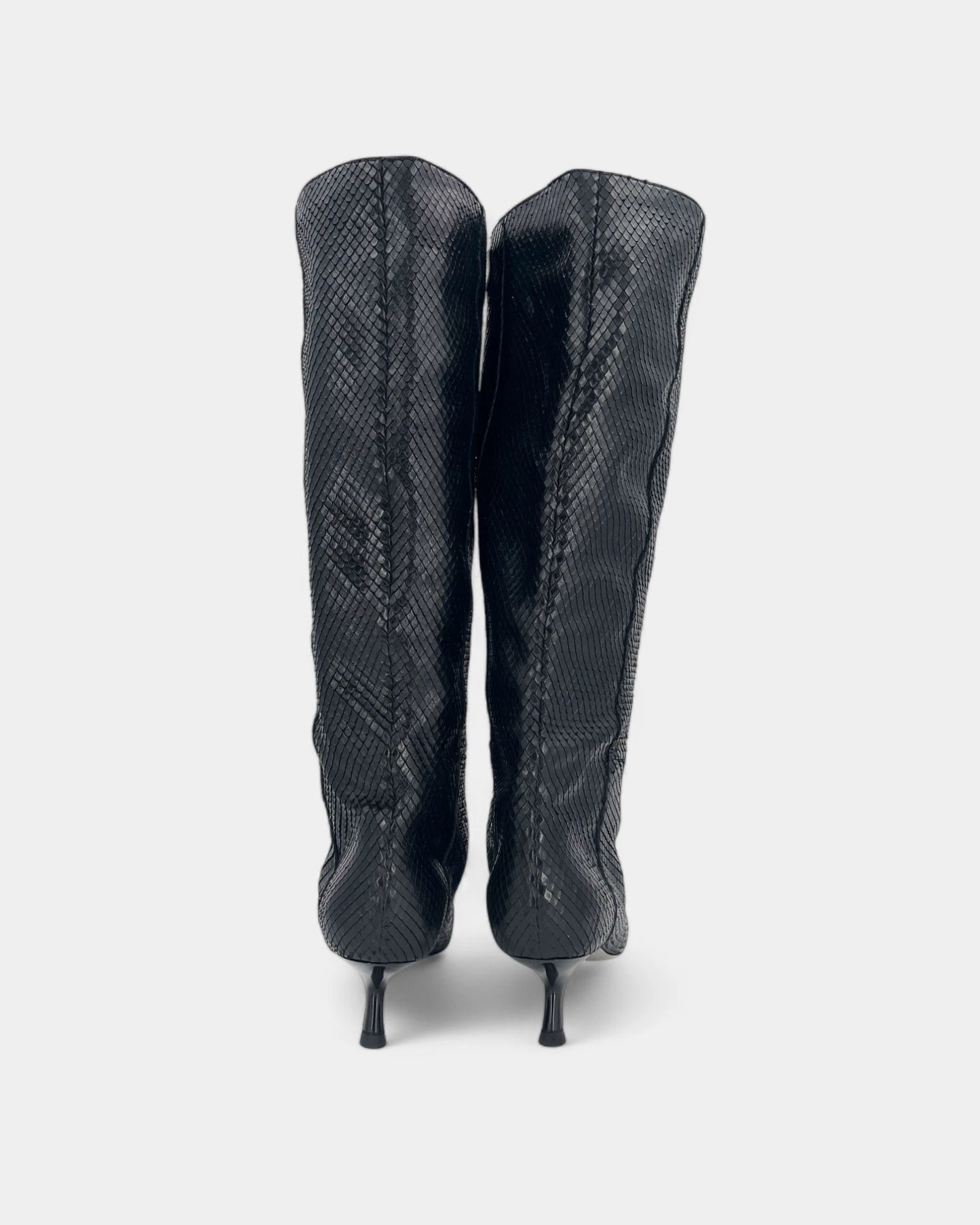 Bottes en cuir façon python - 37 EU / 6 US