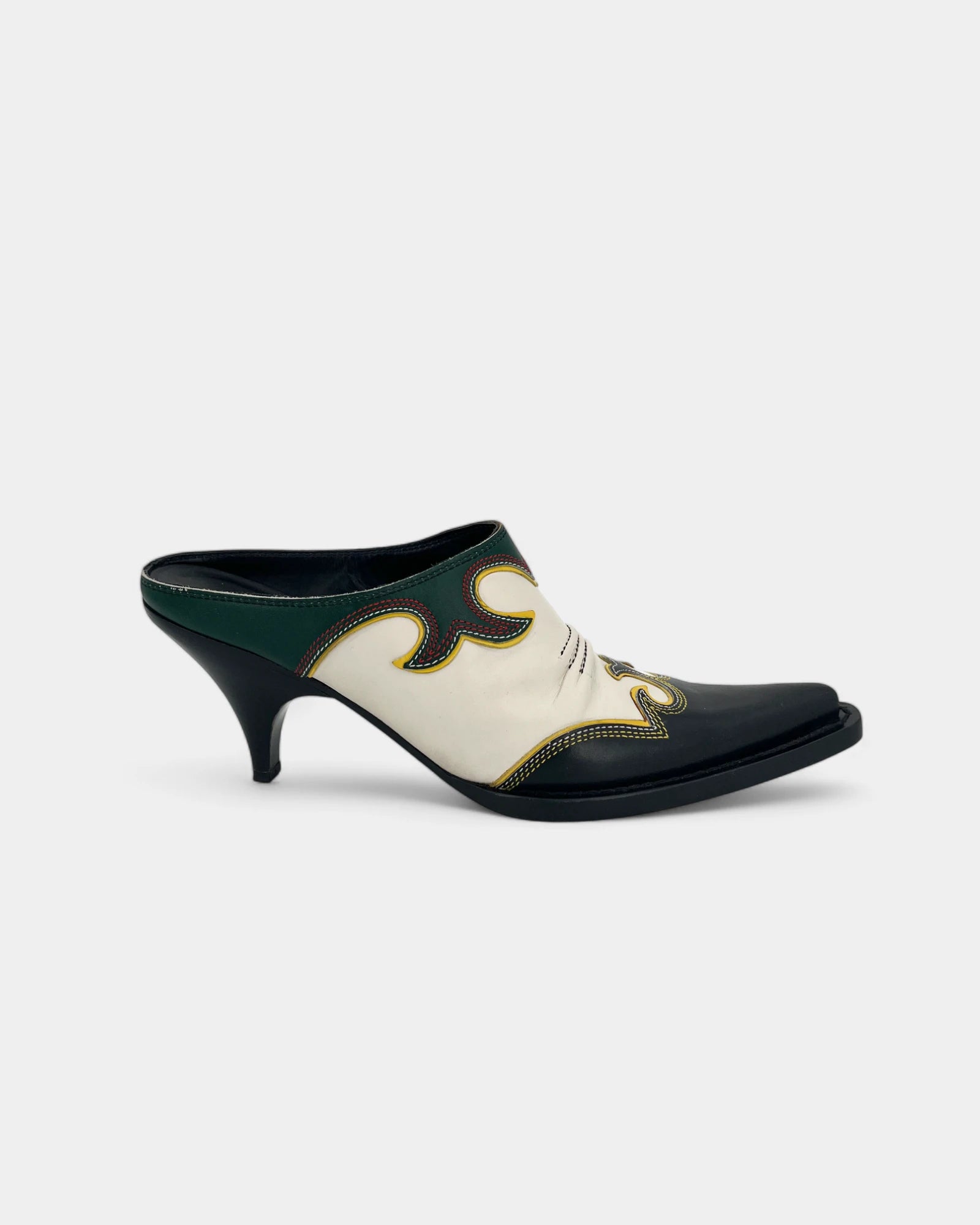 靴 Vintage Miu Miu Cowhide Bow Mules Vintage Miu Miu Cowhide Bow Mules