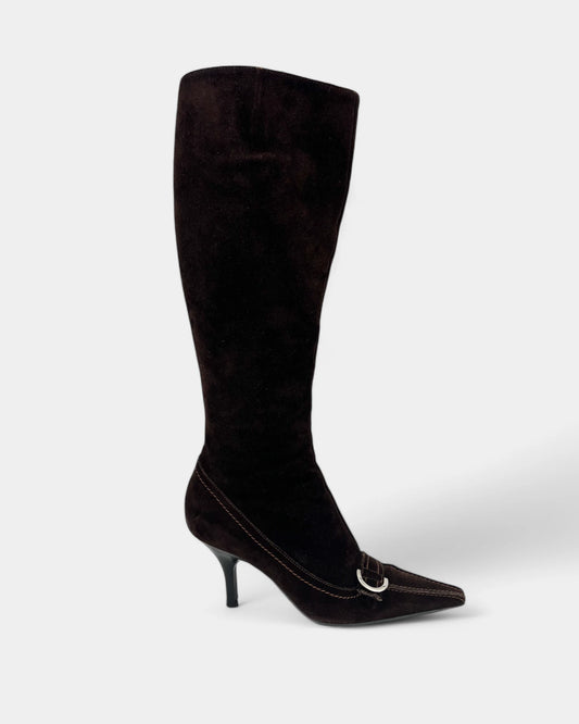 Bottes marrons en daim - 35.5 EU / 4.5 US