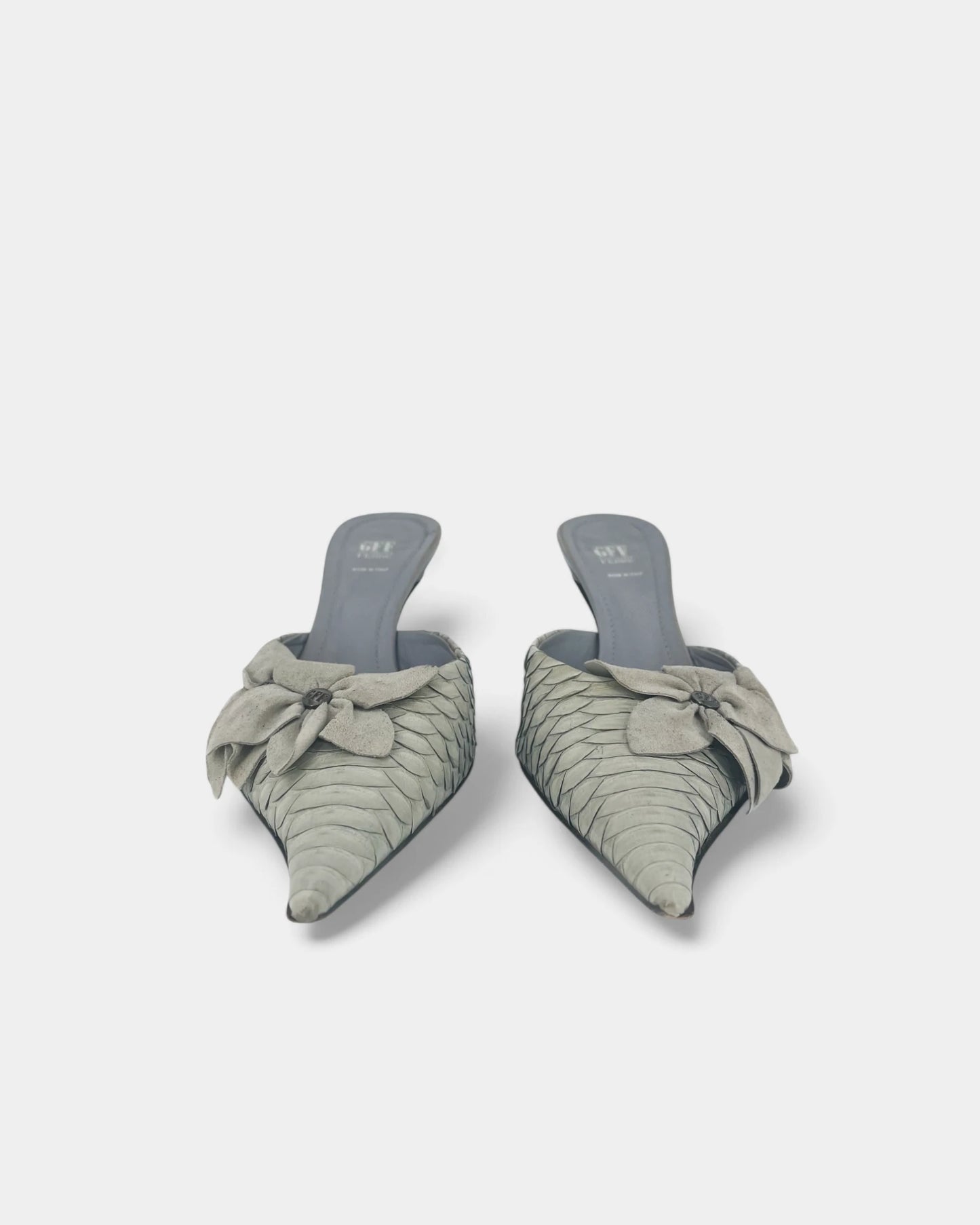 Light blue heeled mules - 38 EU / 7 US