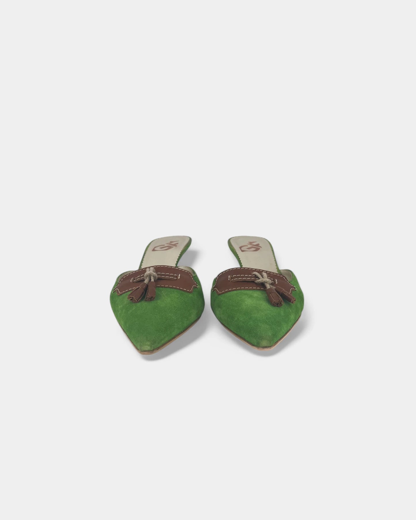 Green heeled mules - 40 EU / 9 US