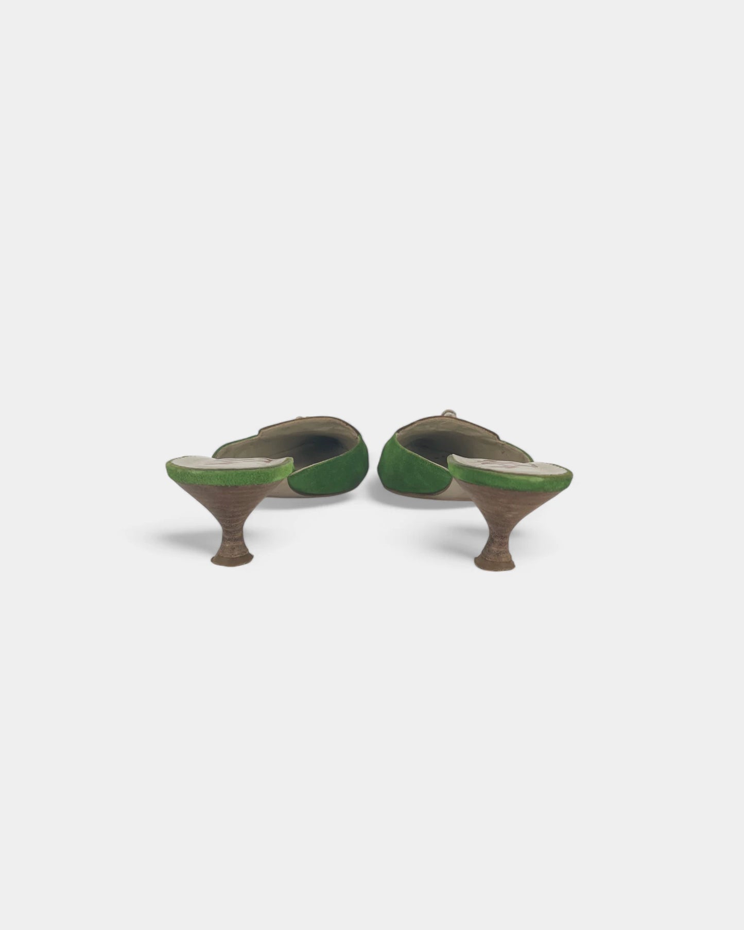 Green heeled mules - 40 EU / 9 US