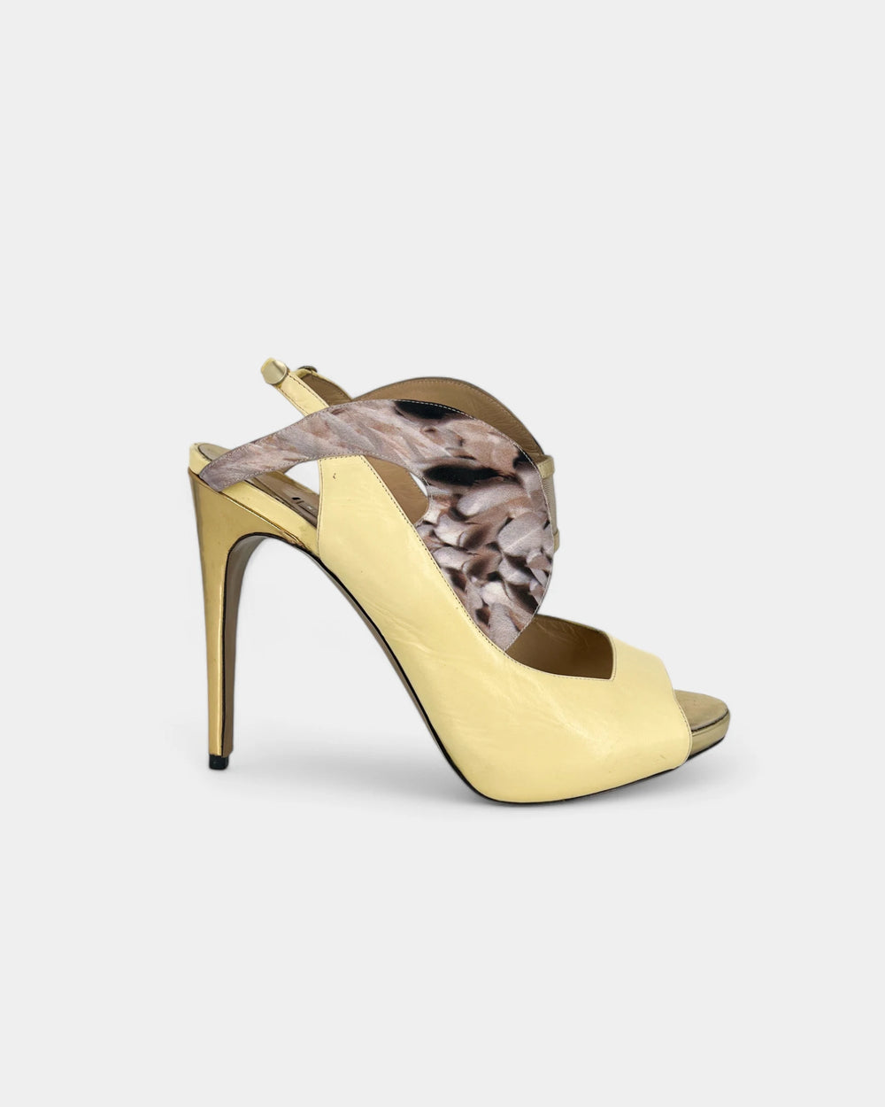 Escarpins jaunes à bout ouvert - 38.5 EU / 7.5 US