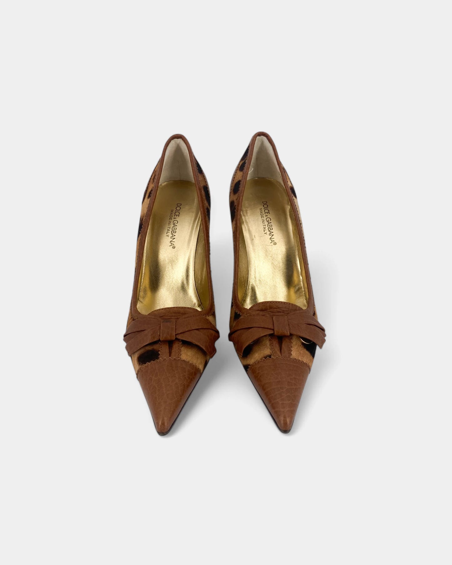 Escarpins marrons à motif léopard - 36.5 EU / 5.5 US