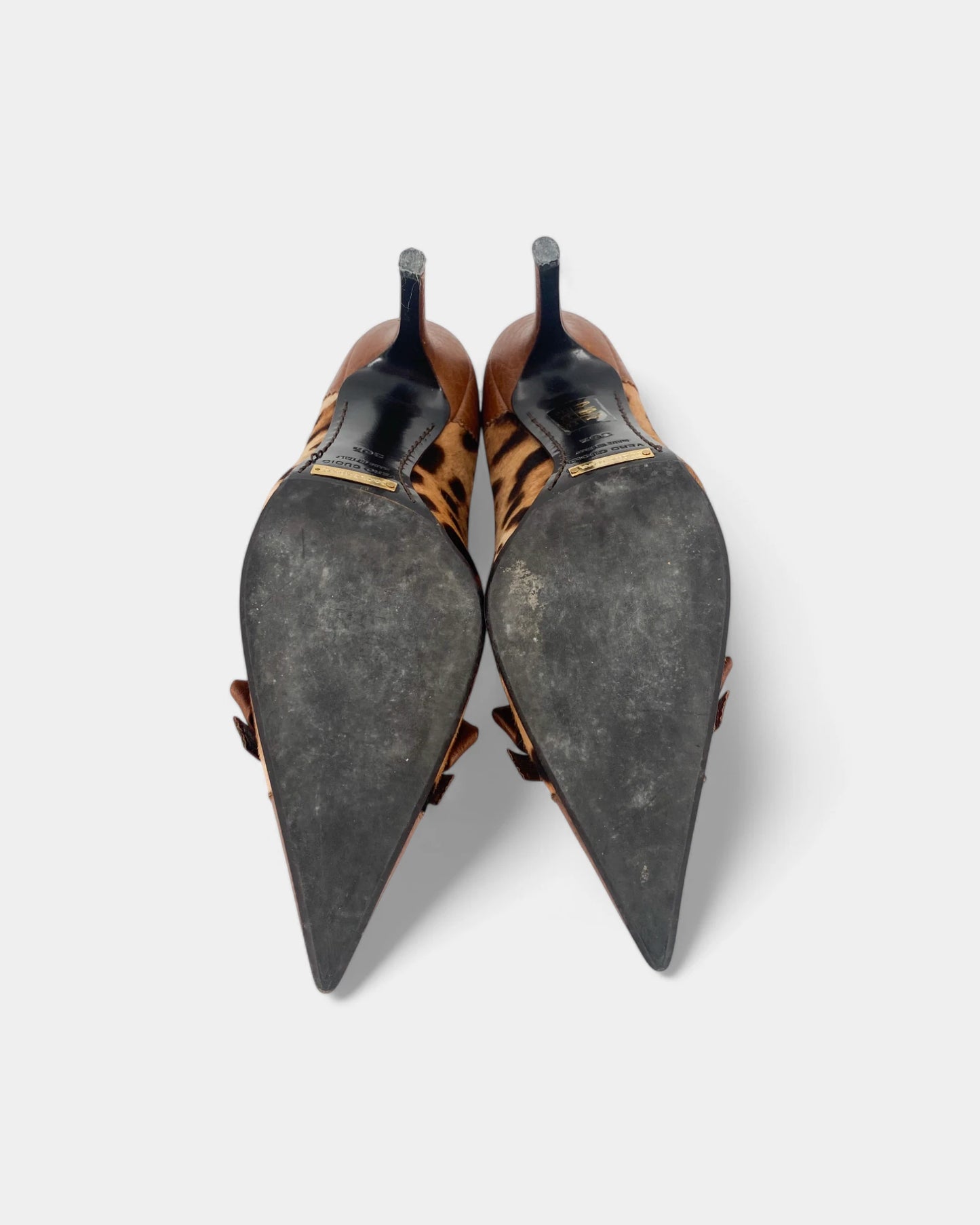 Escarpins marrons à motif léopard - 36.5 EU / 5.5 US