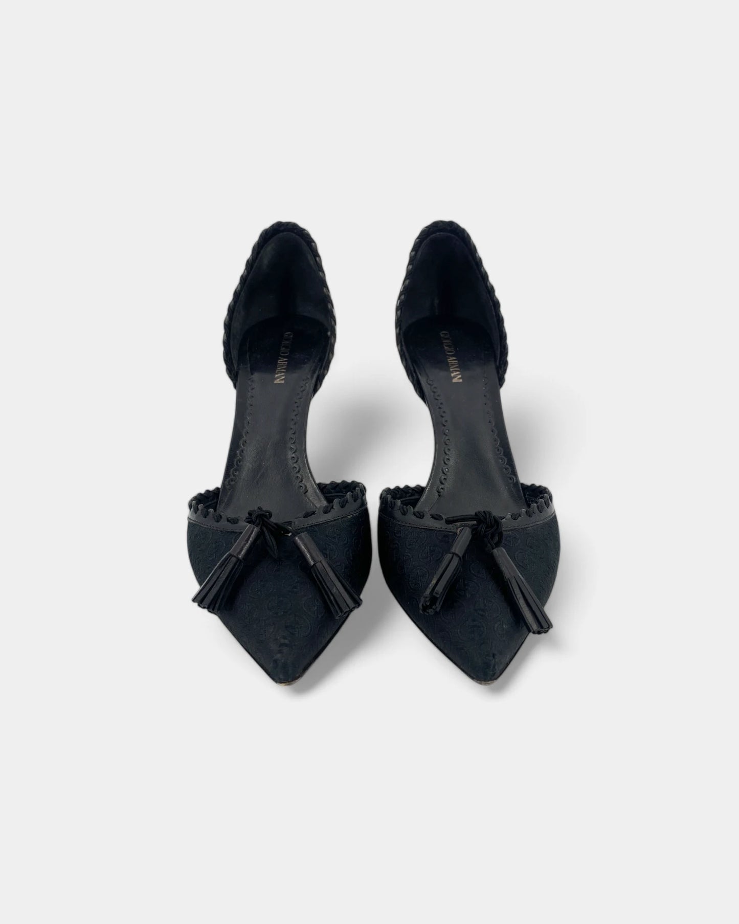 Escarpins noirs à monogramme- 37 EU / 6 US