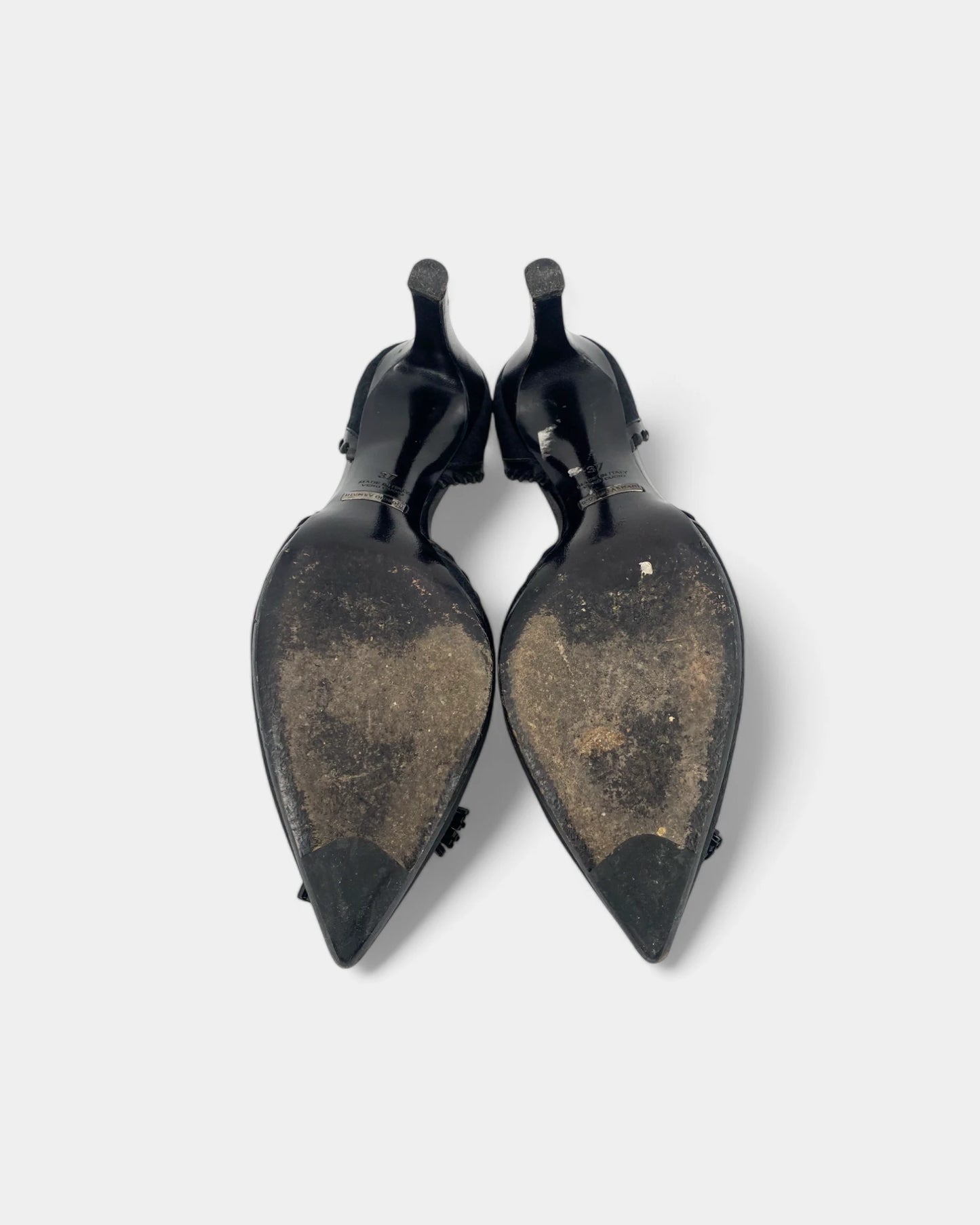 Escarpins noirs à monogramme- 37 EU / 6 US