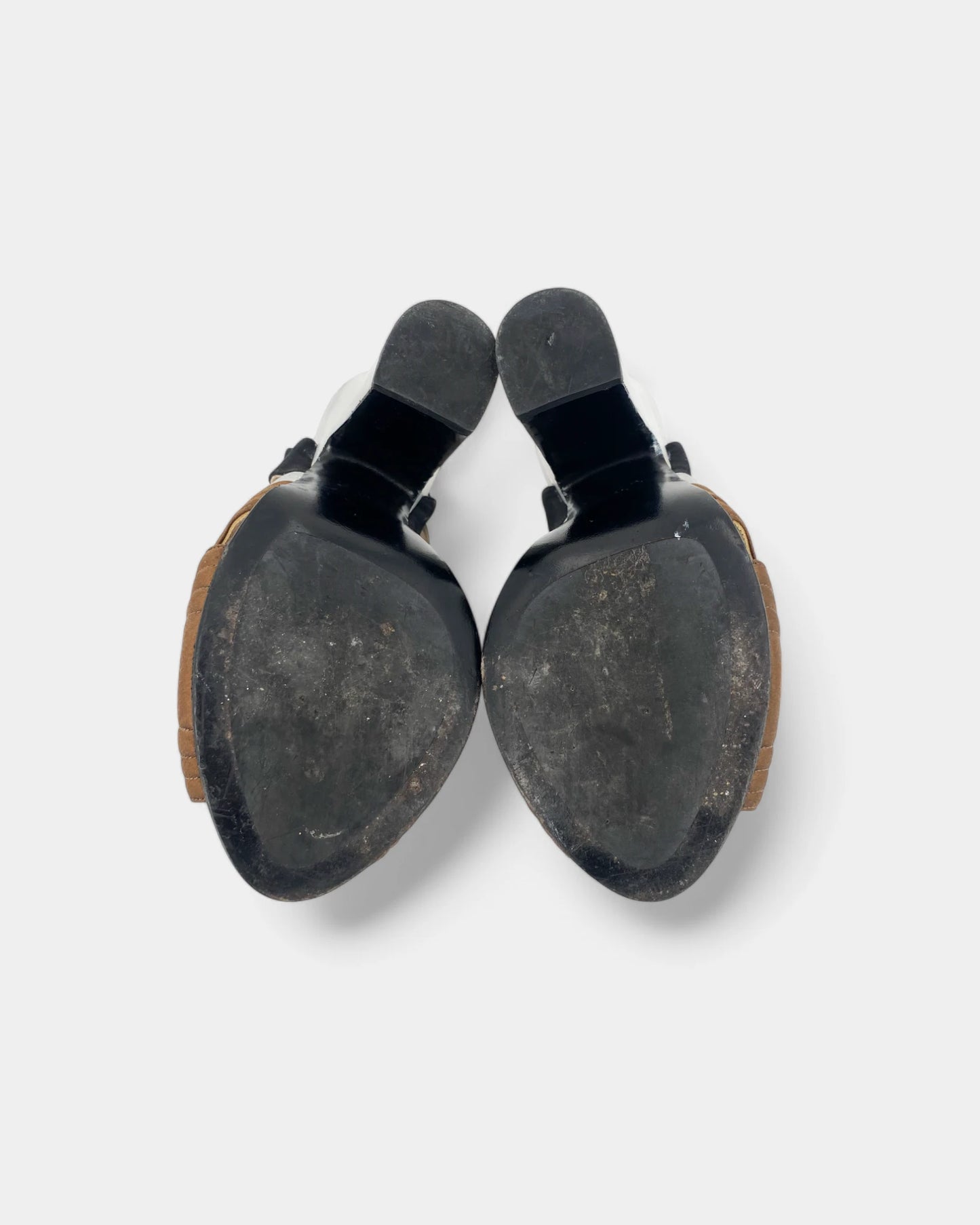 Sandales argentés à talons - 40 EU / 9 US