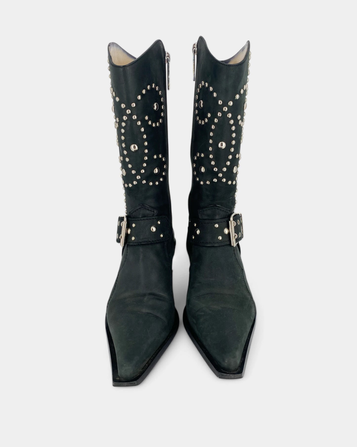 Santiags noires cloutées - 38.5 EU / 8.5 US