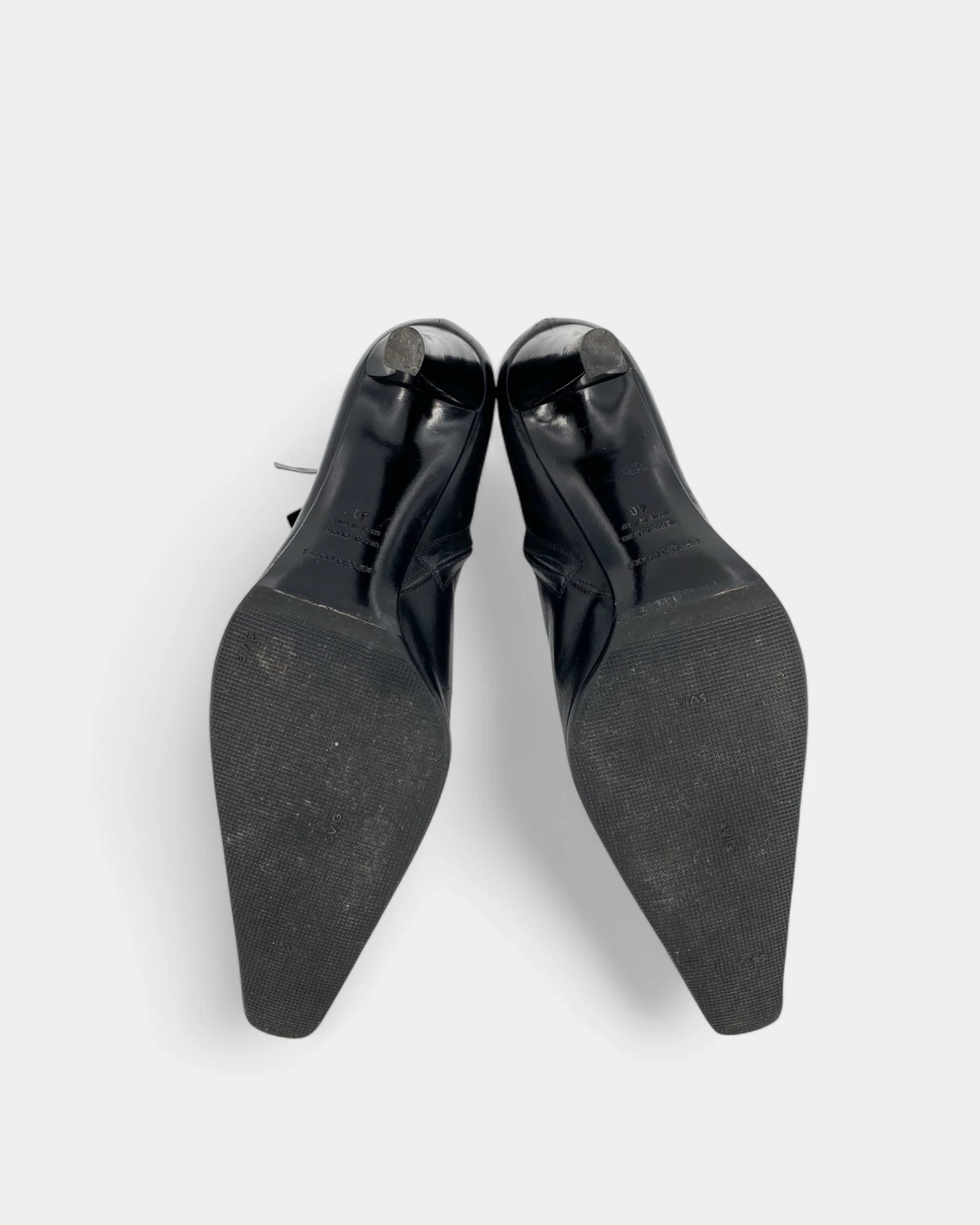 Black heeled ankle boots - 40 EU / 9 US