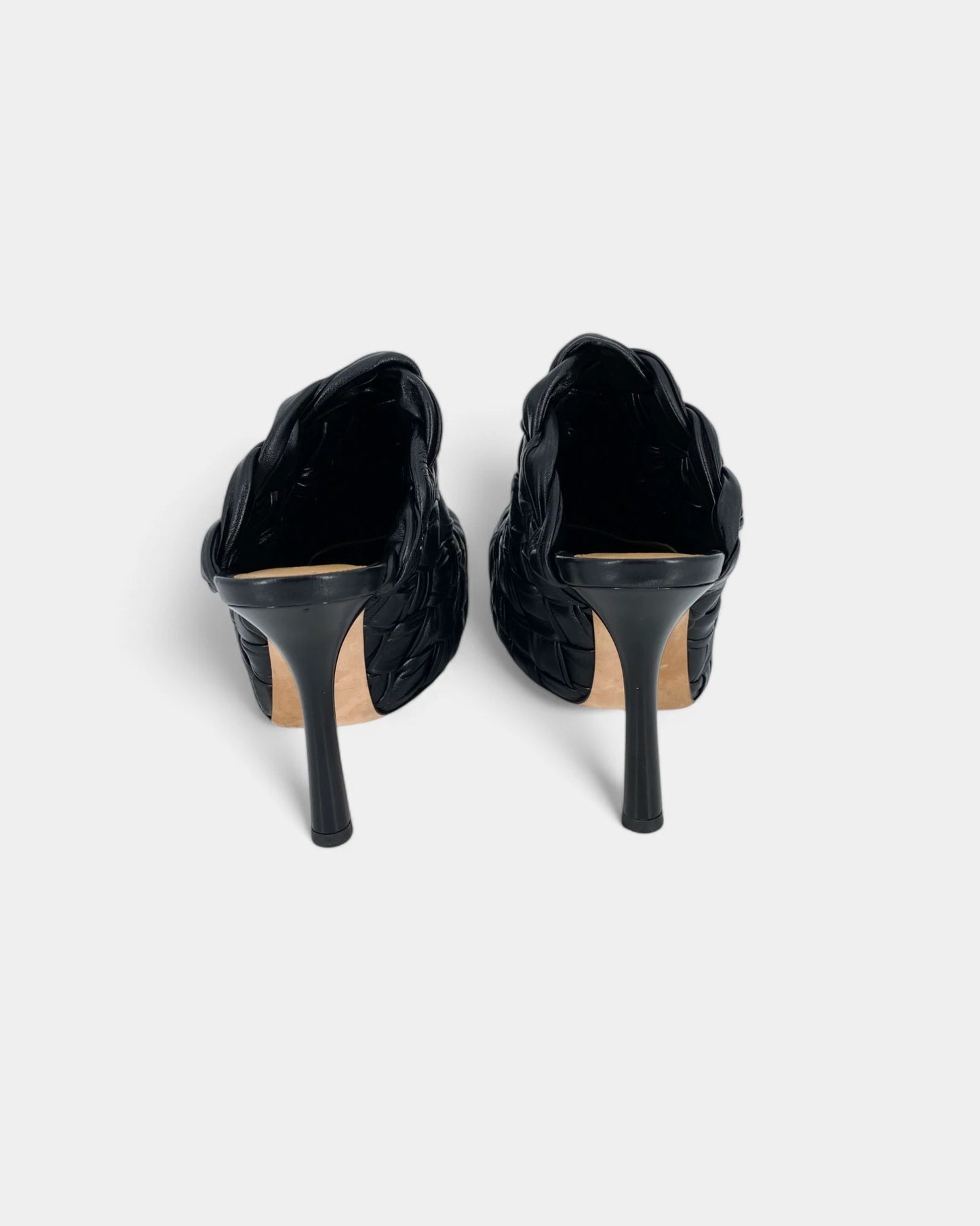 Mules noires à talons - 37.5 EU / 6.5 US