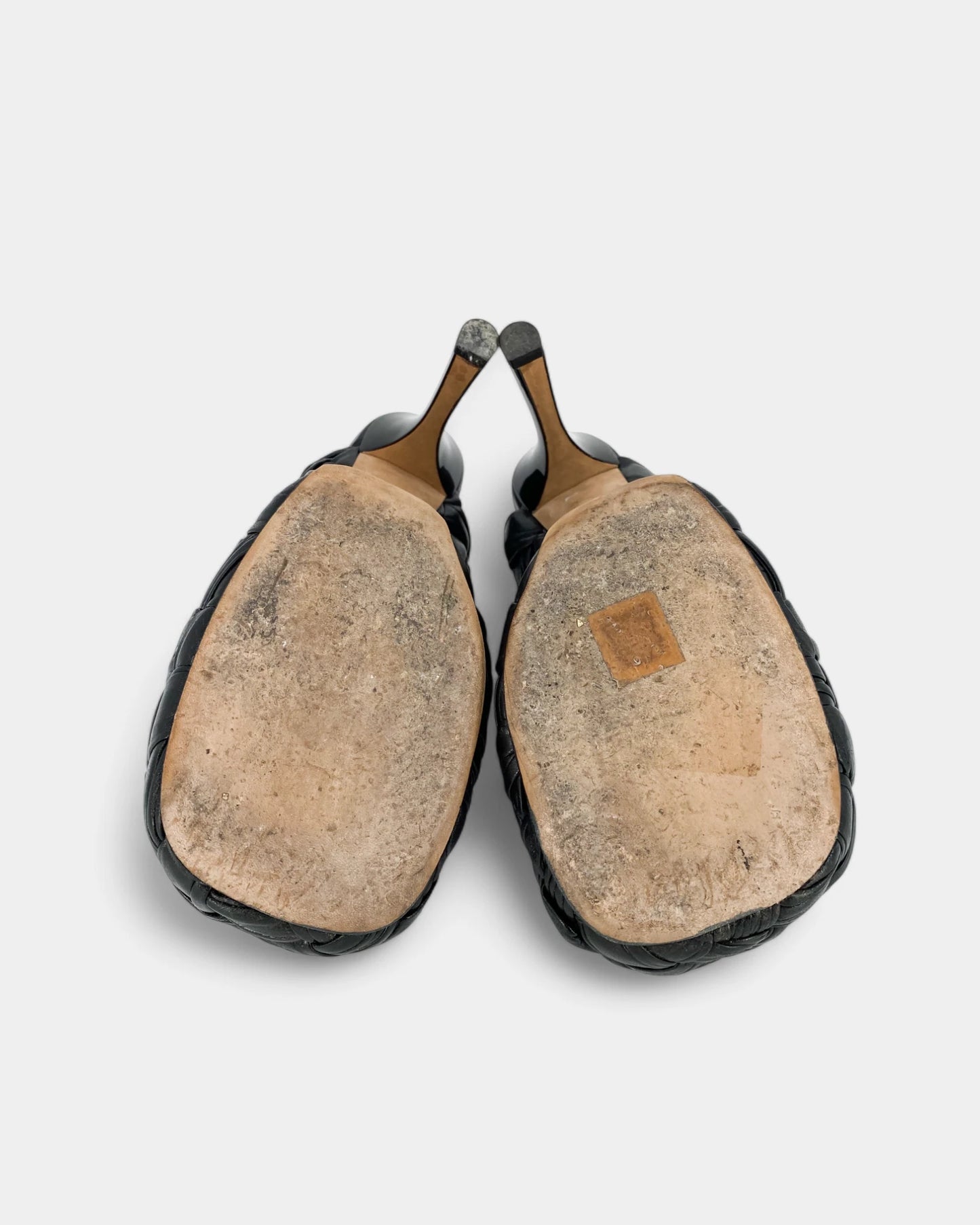 Mules noires à talons - 37.5 EU / 6.5 US