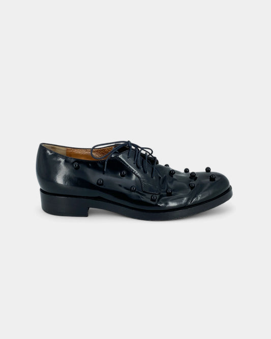 Mocassins noirs ornés de billes noires - 39 EU / 8 US