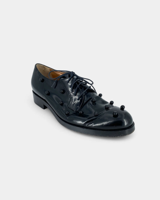 Mocassins noirs ornés de billes noires - 39 EU / 8 US