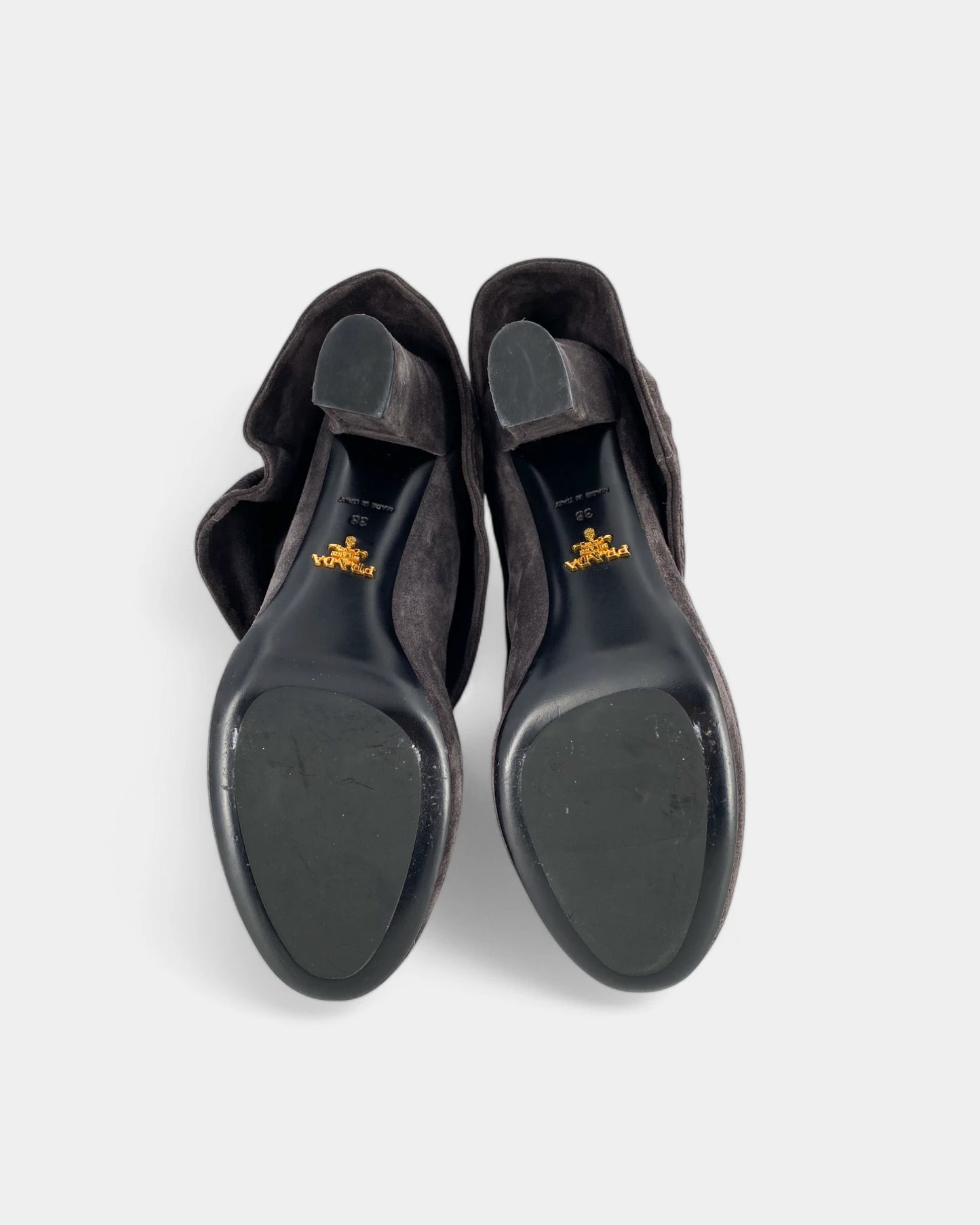 Bottes à revers en daim gris - 38 EU / 7 US