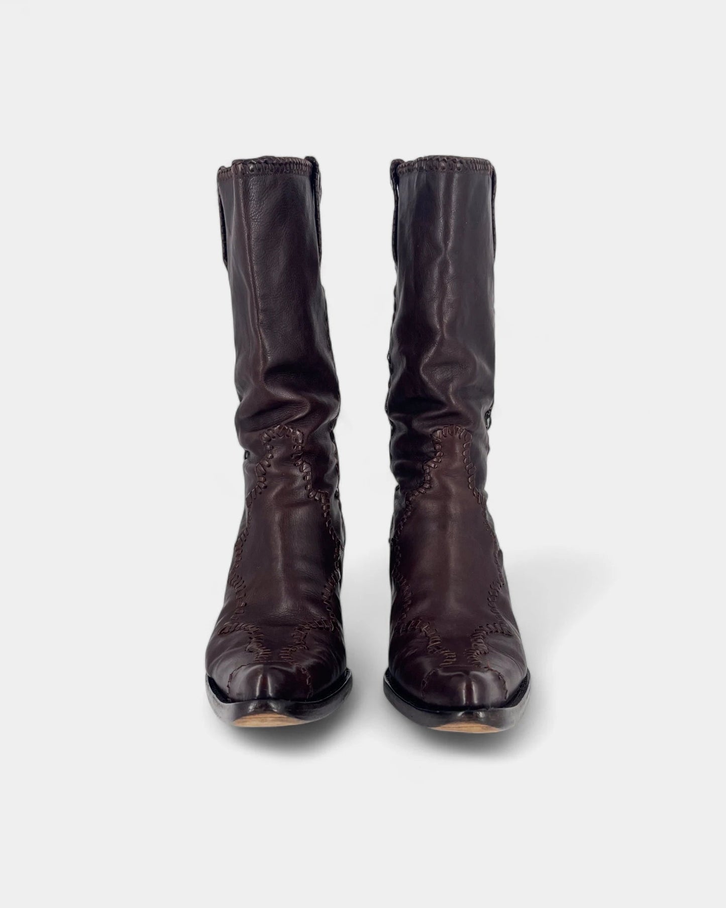 Santiags marrons - 37.5 EU / 7.5 US