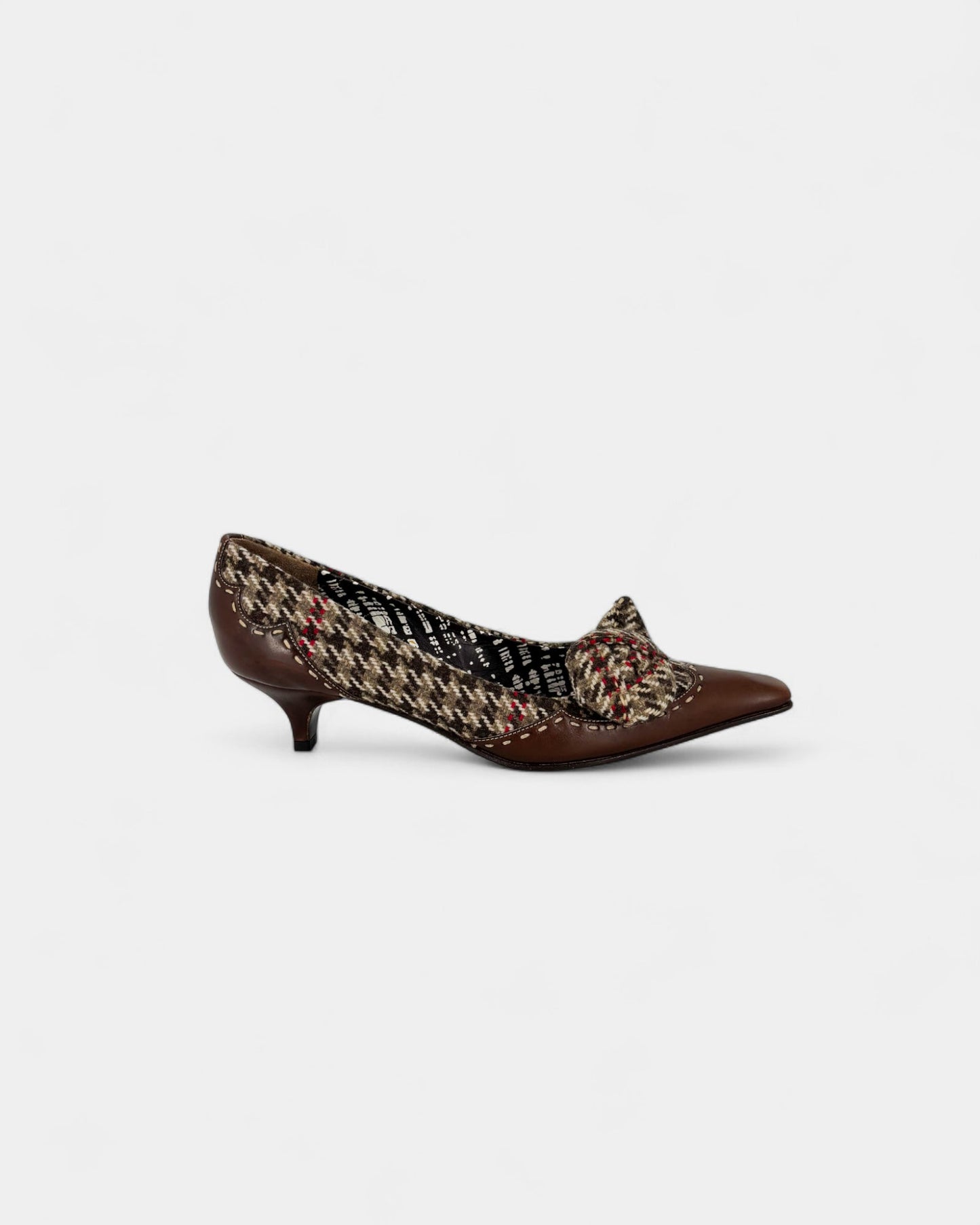 Escarpins en tweed marron
