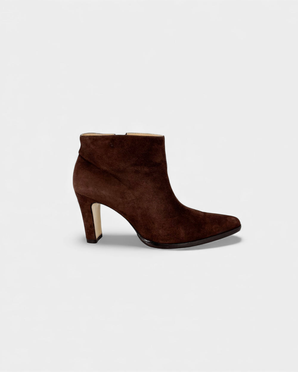 Bottines en daim marron